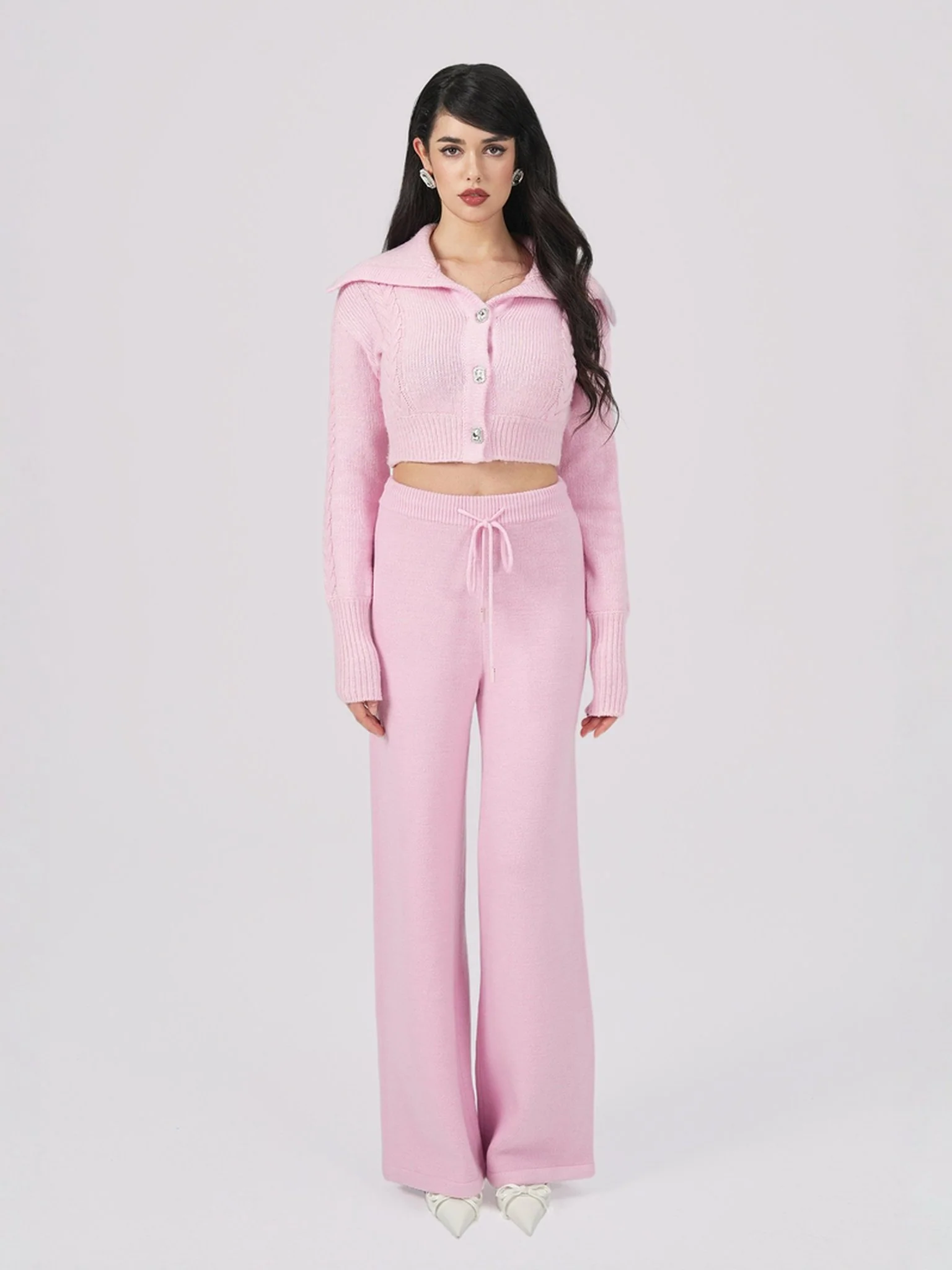 Addison Coat + Scarf Set (Pink) (Final Sale) - Image 7