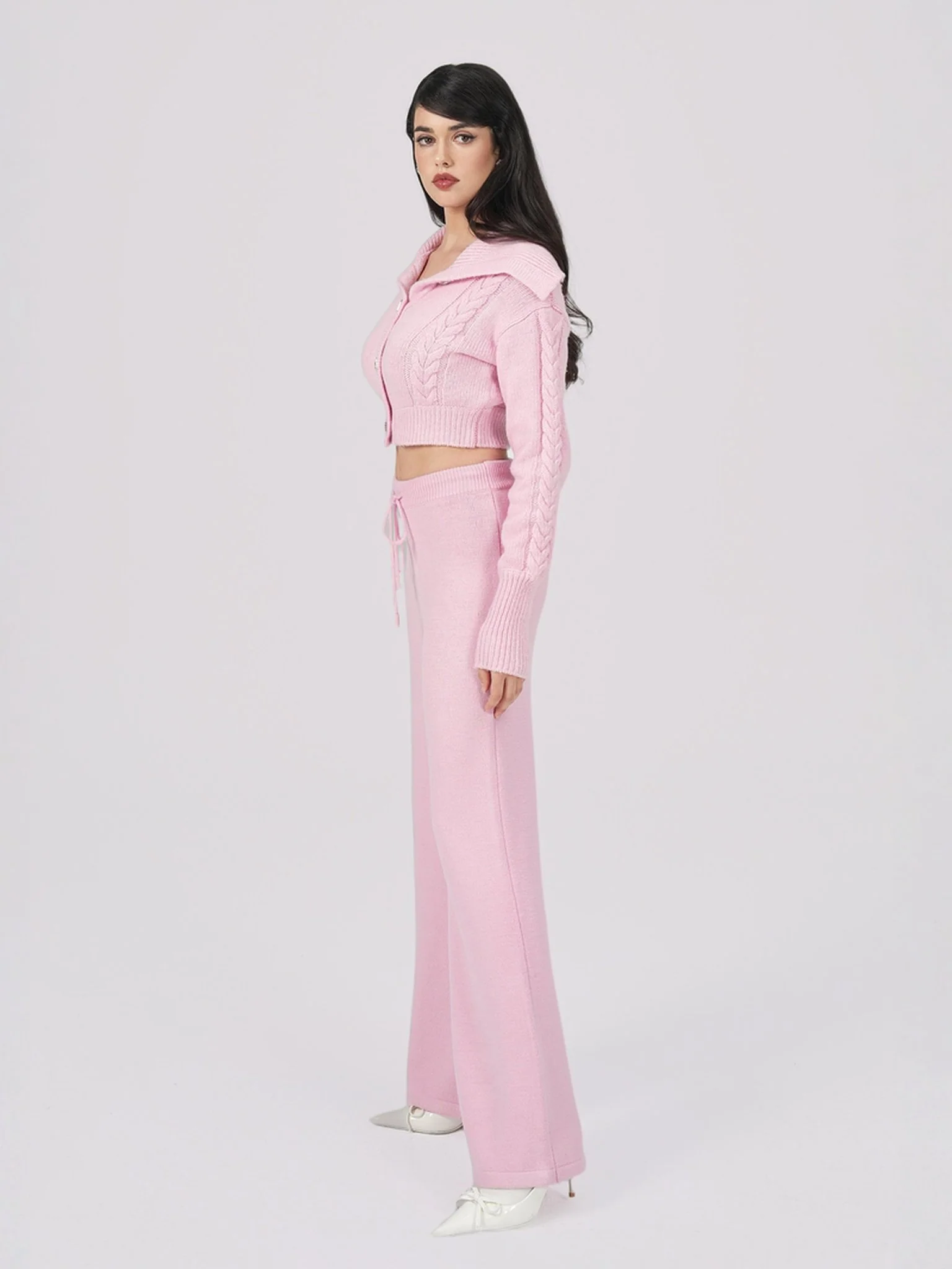 Addison Coat + Scarf Set (Pink) (Final Sale) - Image 8