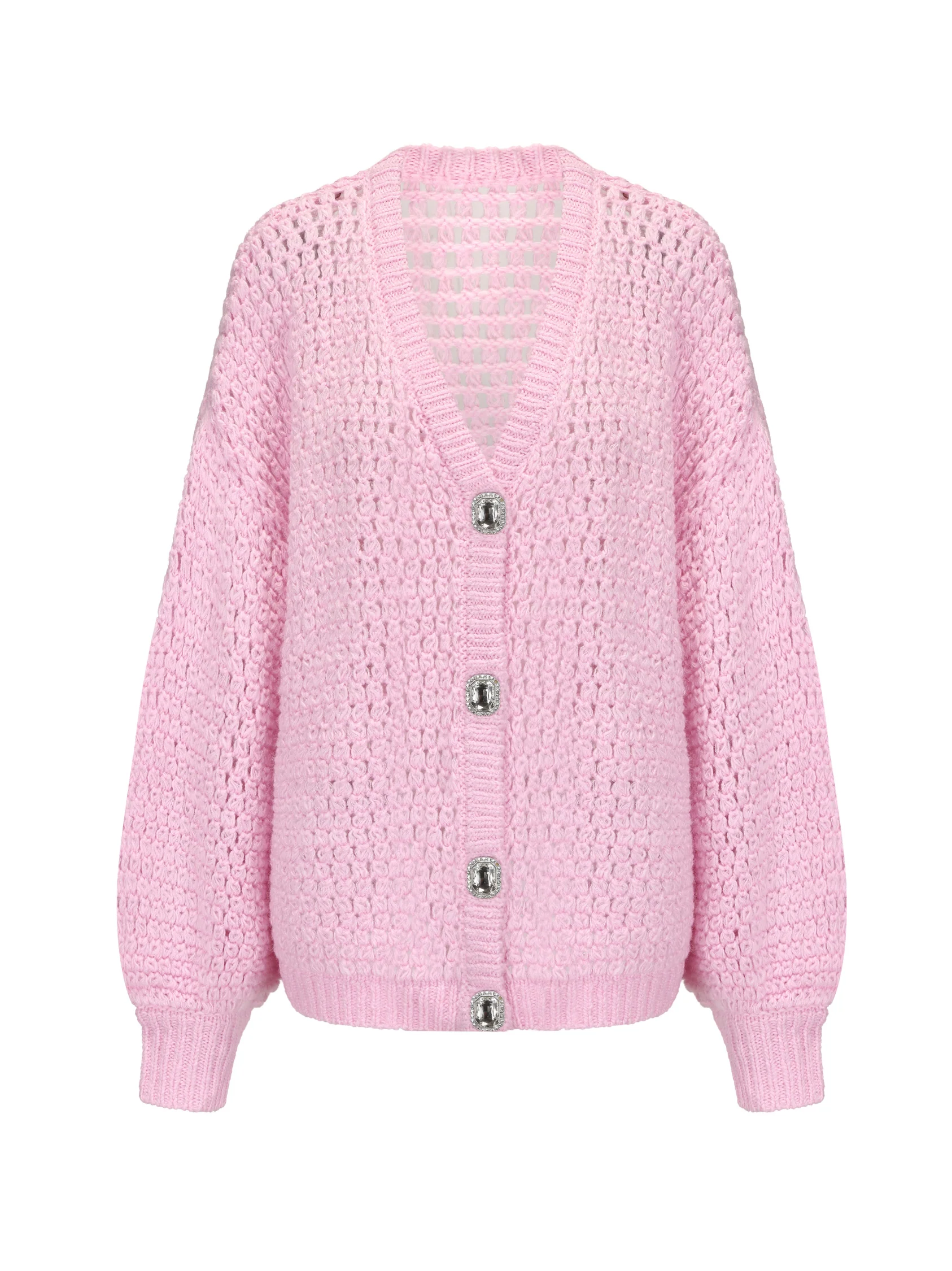 Alexis Cardigan + Scarf Set (Pink) (Final Sale) - Image 9