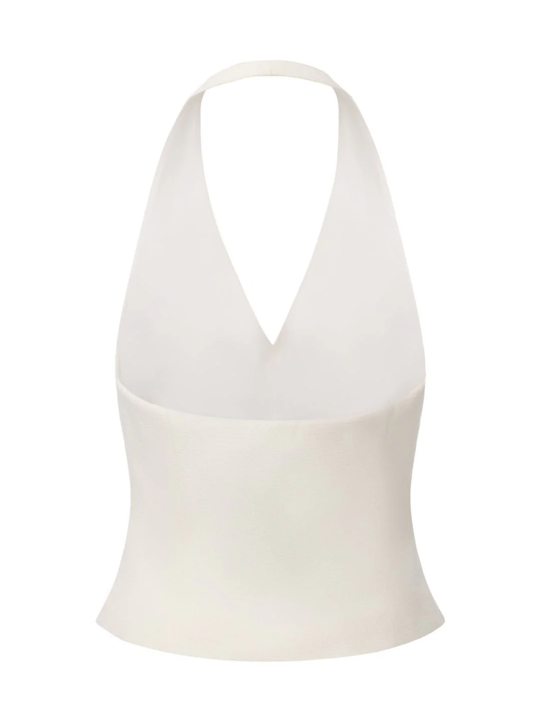 Amara Tailored Halter White Vest - Image 9