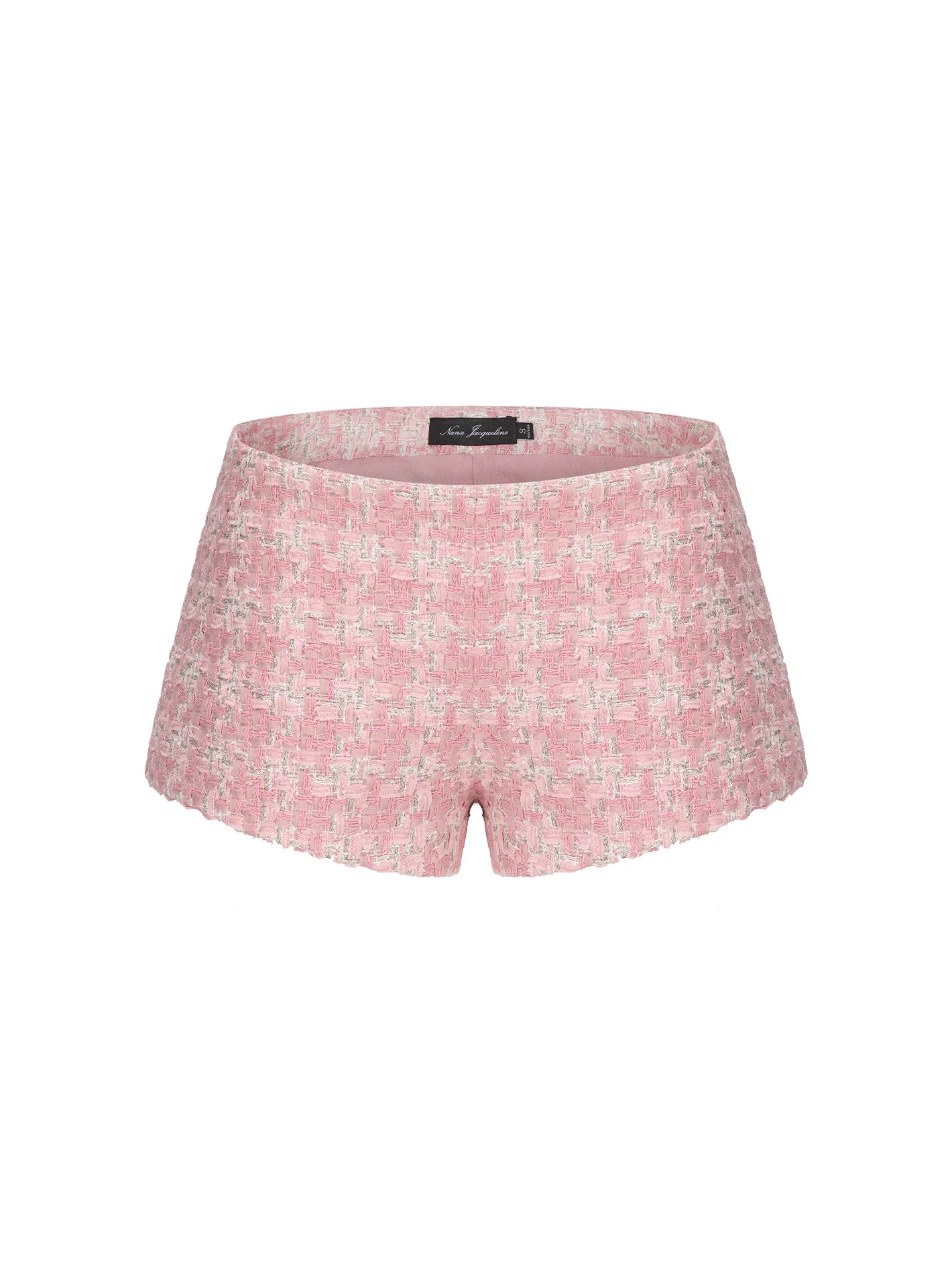 Annabella Textured Pink Checkered Woven Shorts (Final Sale) - Image 5