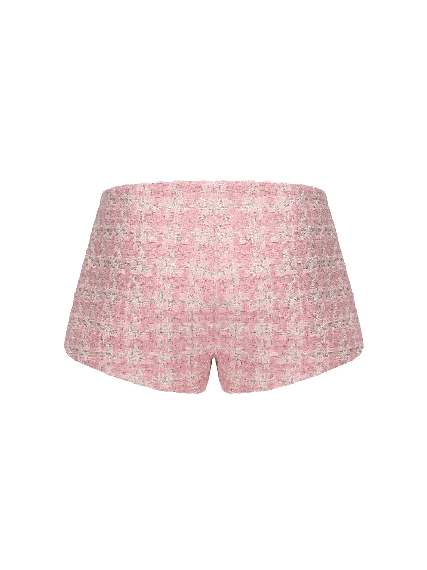 Annabella Textured Pink Checkered Woven Shorts (Final Sale) - Image 6
