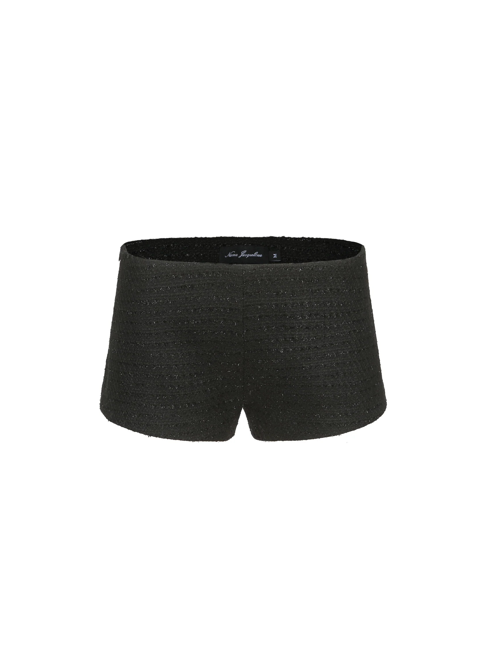 Annabella Textured Black Woven Shorts - Image 4