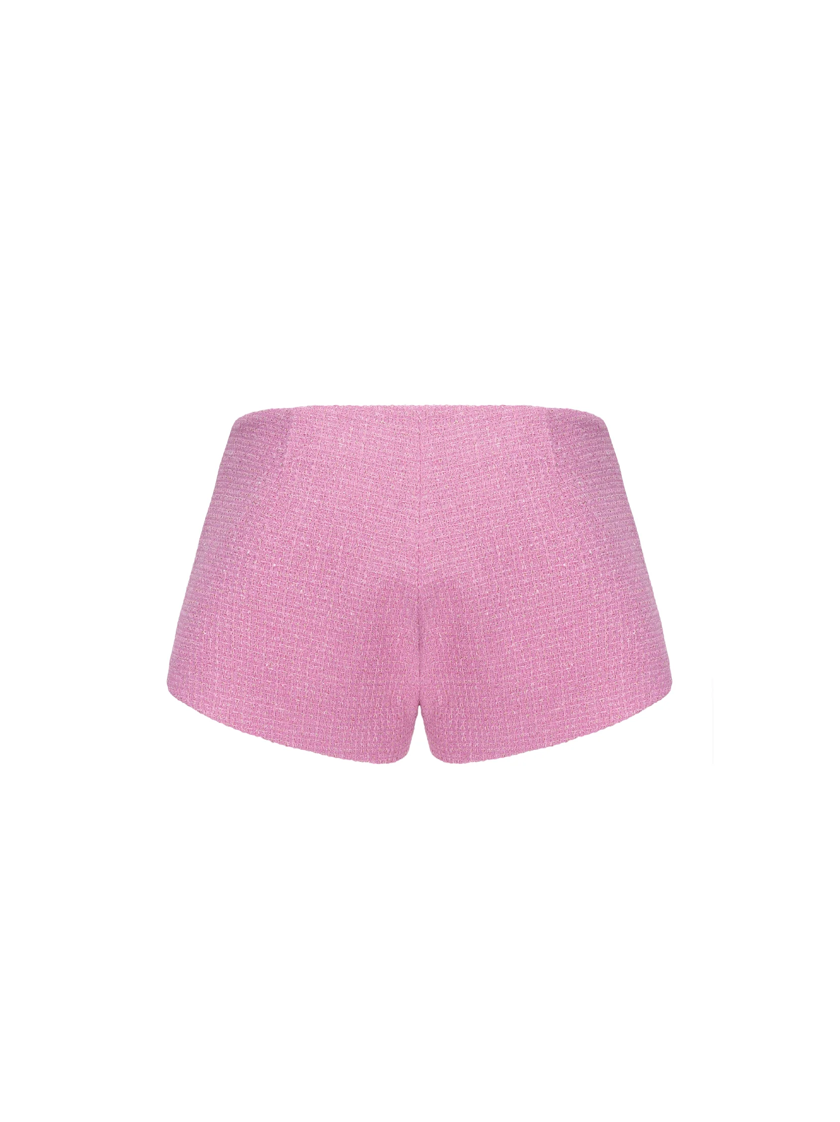 Annabella Textured Pink Woven Shorts - Image 10