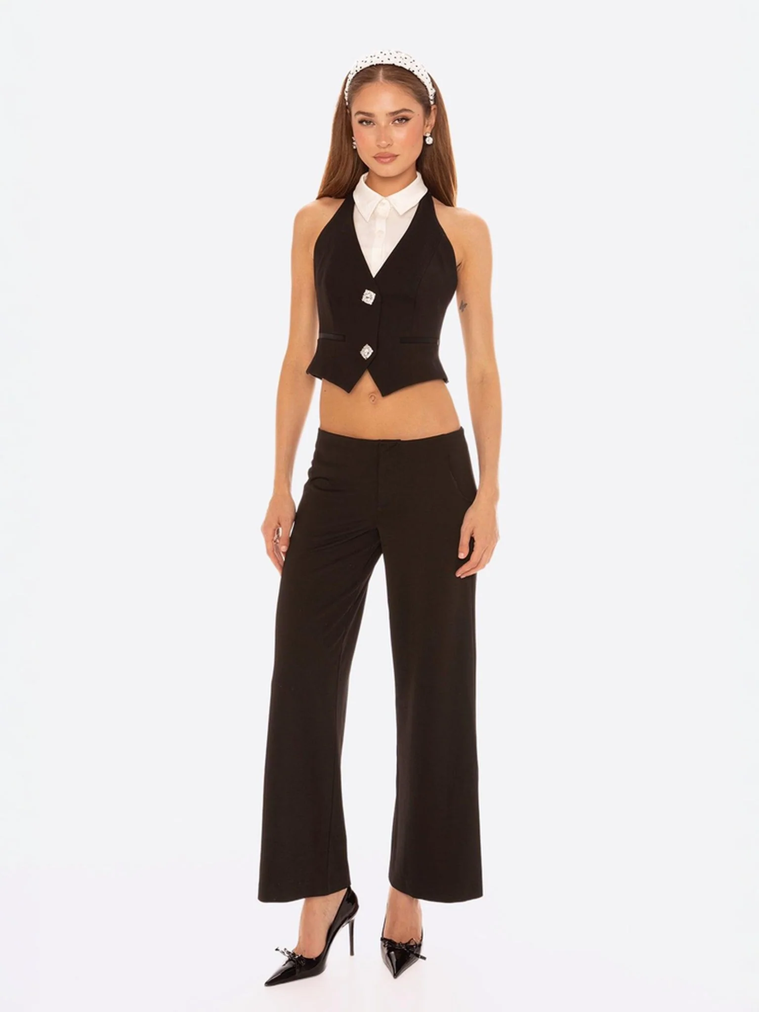 Anya Vest Top (Black) - Image 6