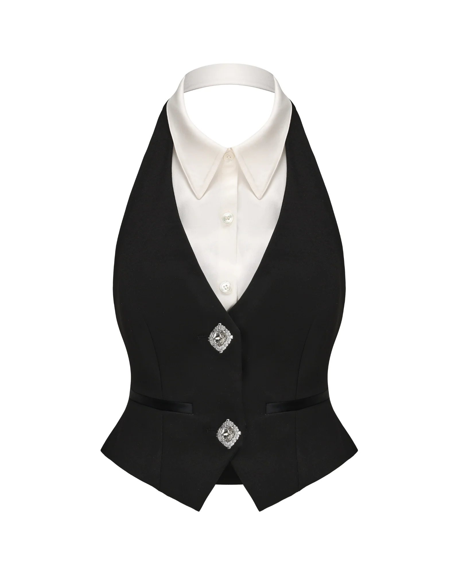 Anya Vest Top (Black) - Image 9
