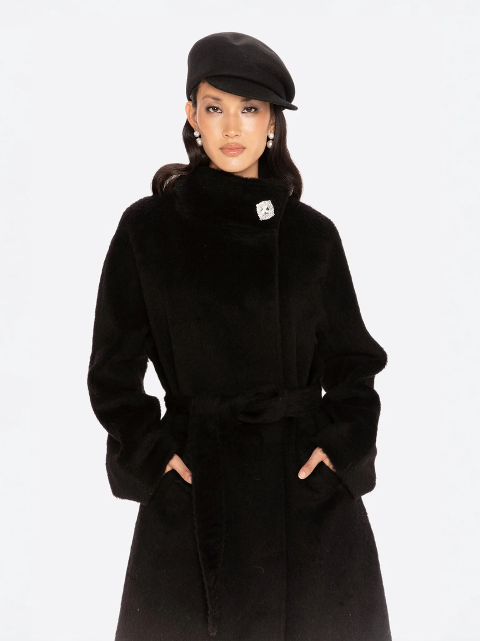 Audrey Long Coat (Black) - Image 3