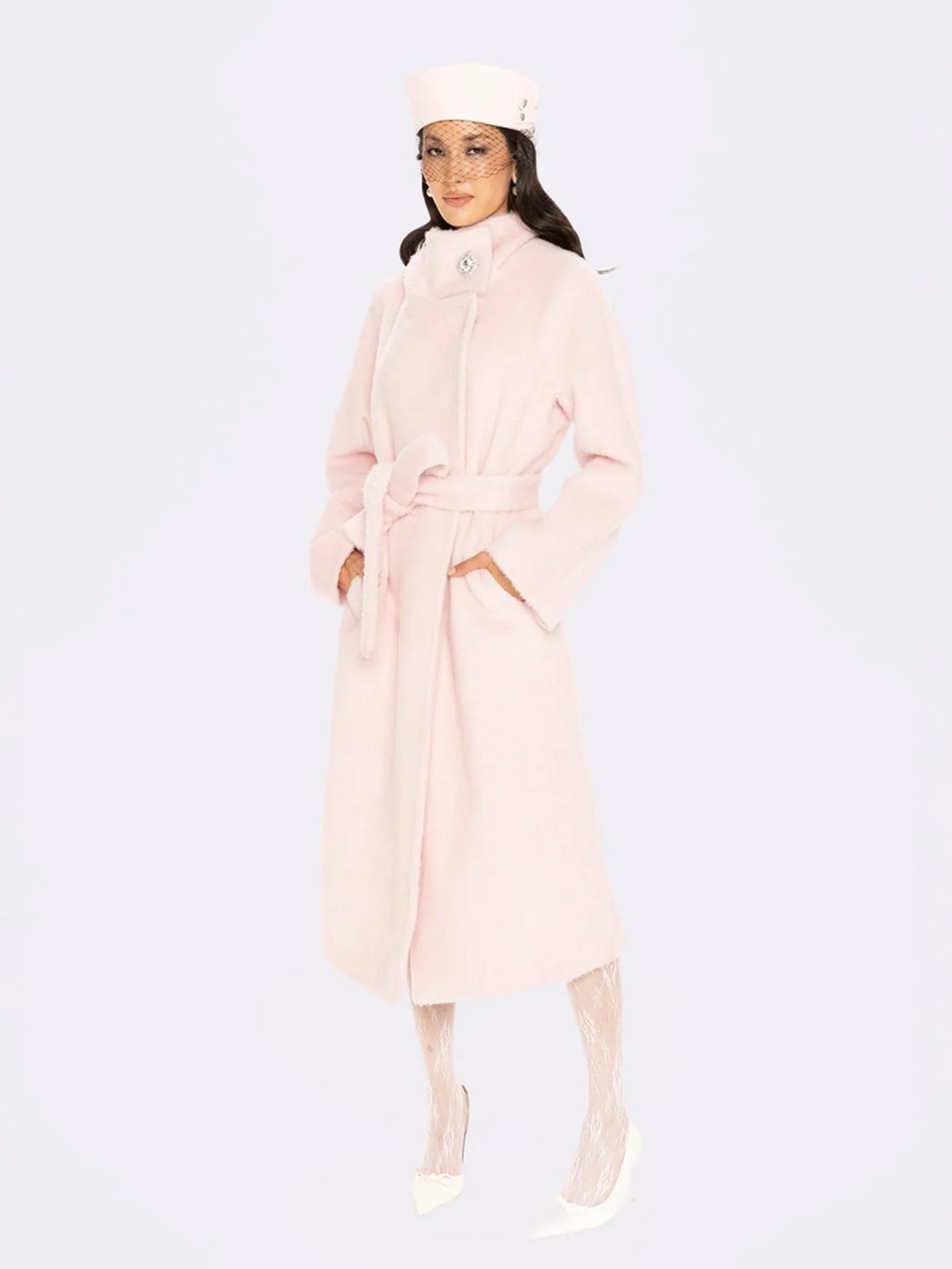 Audrey Long Coat (Pink) - Image 5