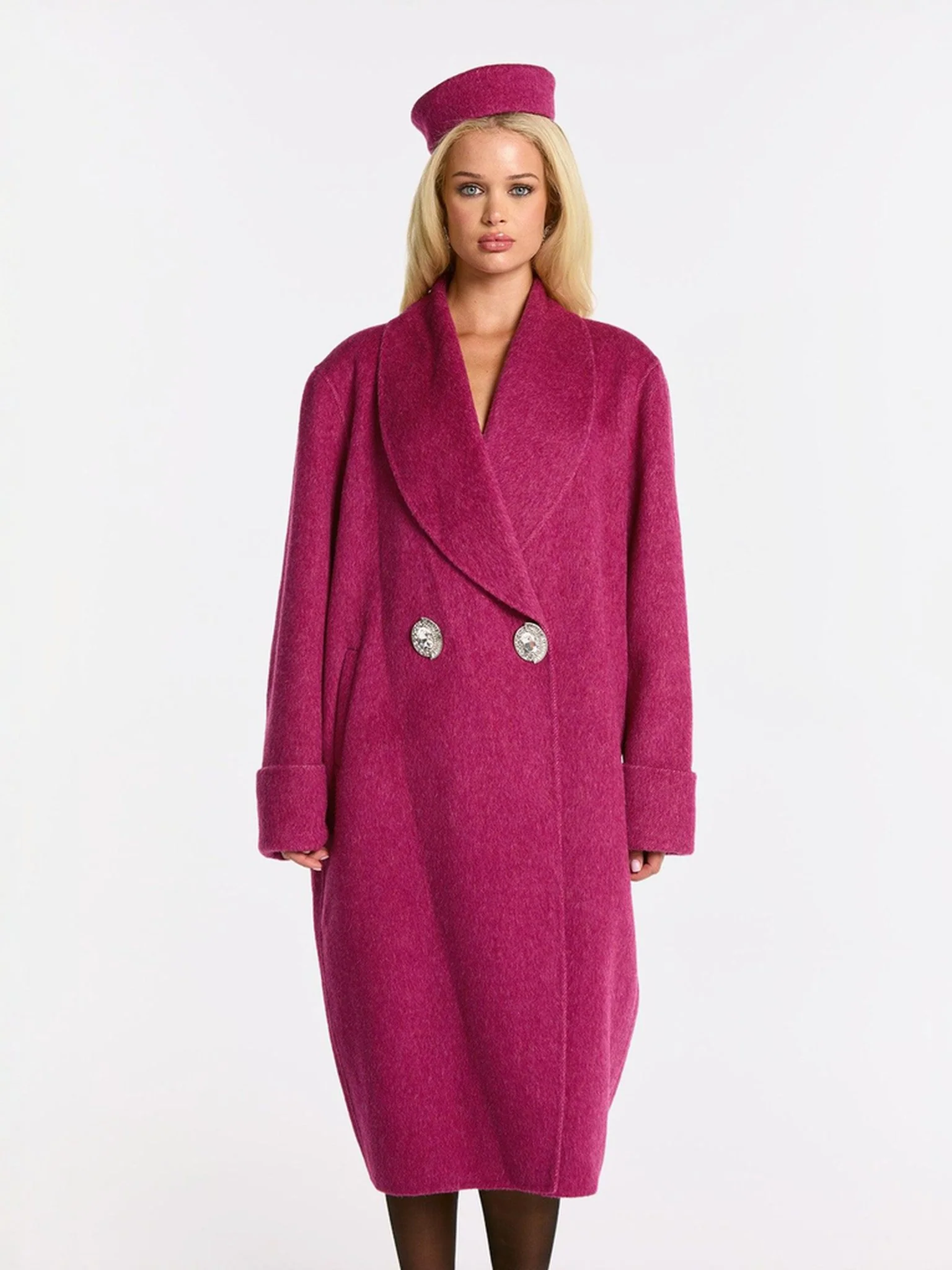 Audrina Coat (Rose Red) (Final Sale) - Image 2