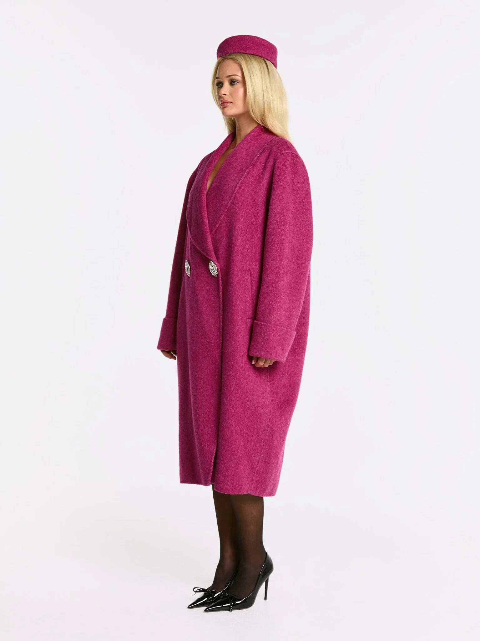 Audrina Coat (Rose Red) (Final Sale) - Image 3