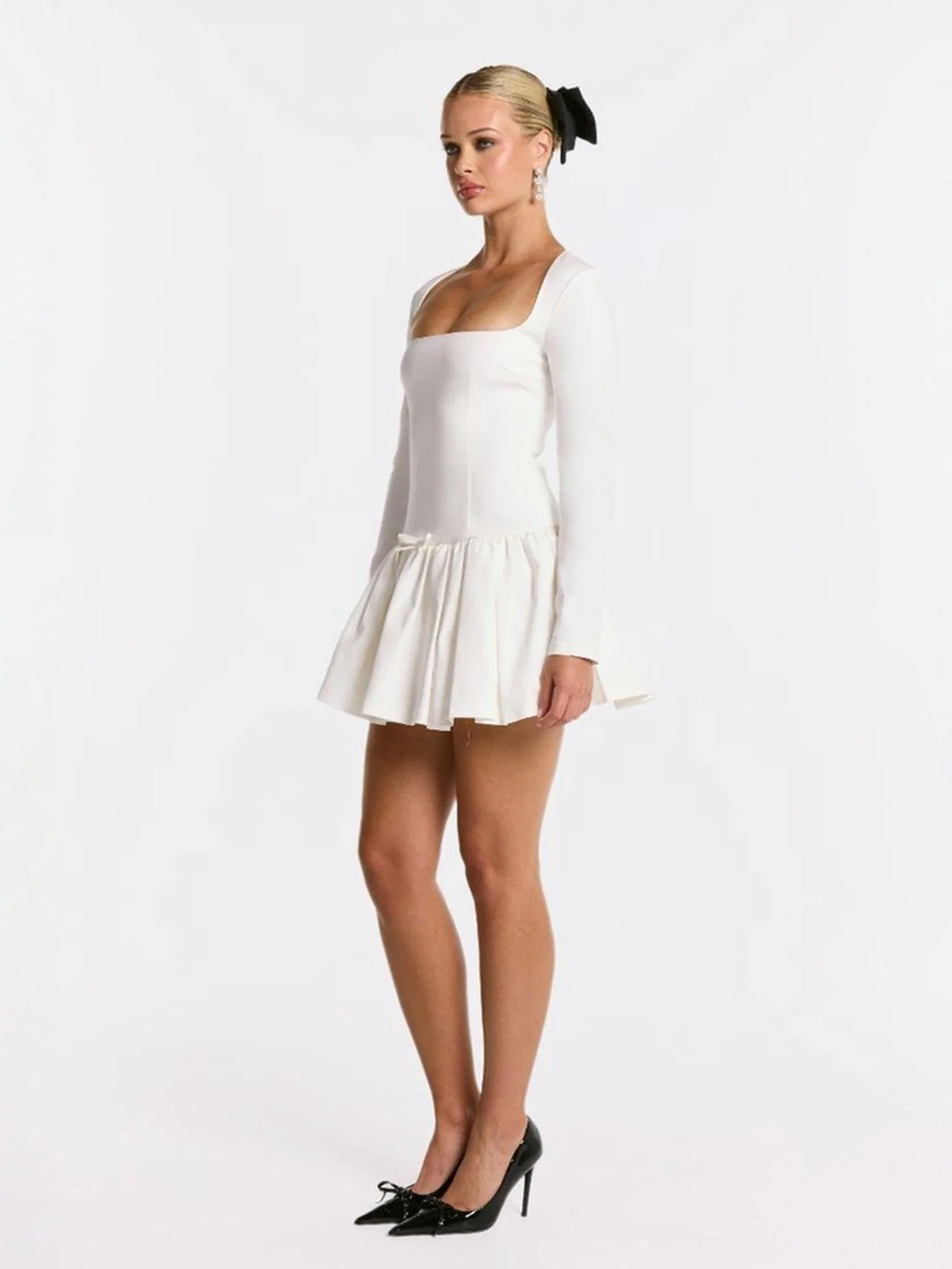 Audrina Dress (White) (Final Sale) - Image 3
