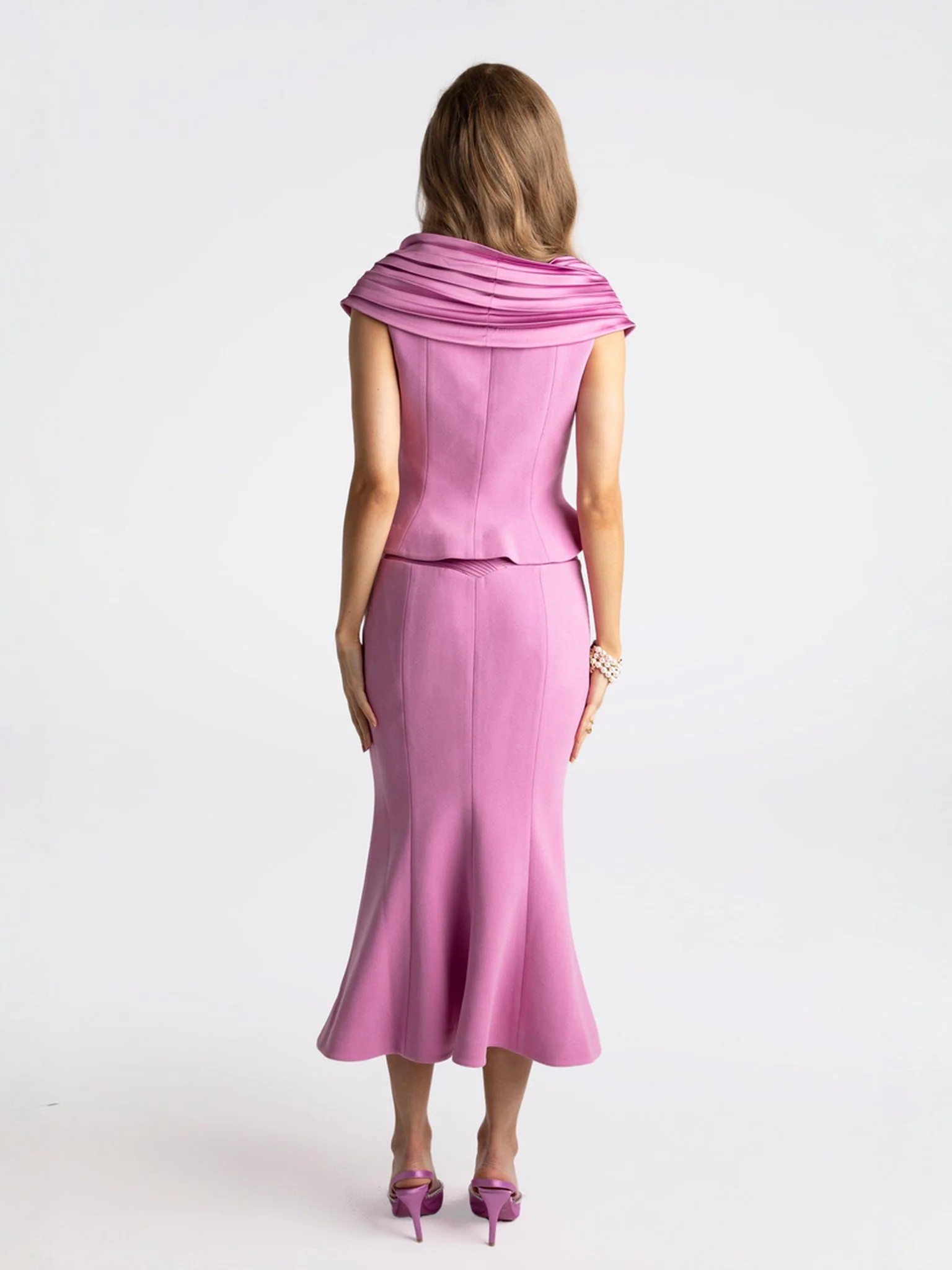 Belle Satin Skirt (Pink) (Final Sale) - Image 4