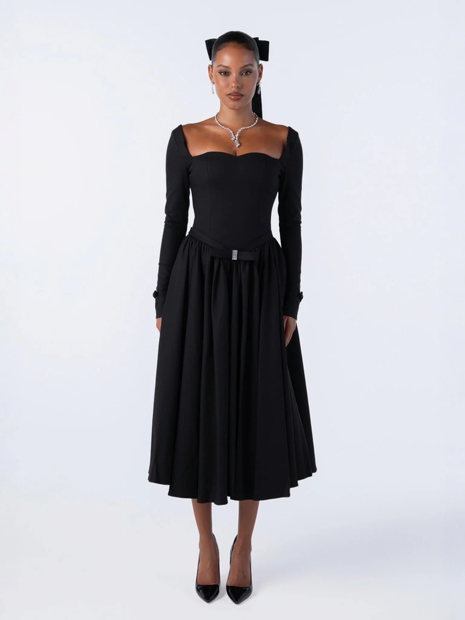 Bernadette Dress (Black) (Final Sale) - Image 2