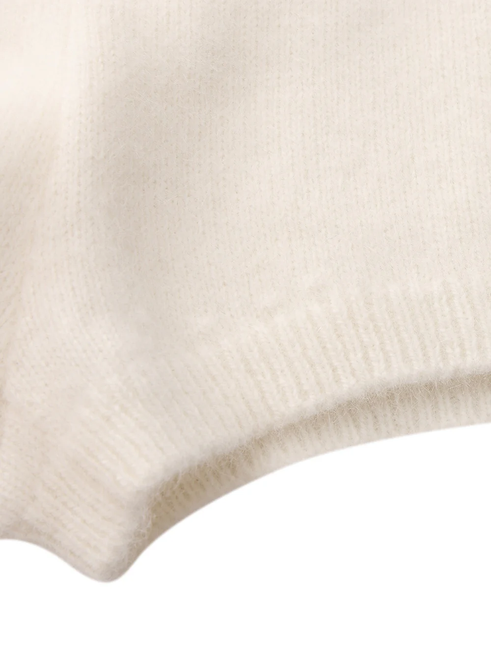 Brigitte Brushed Knit White Micro Shorts - Image 5