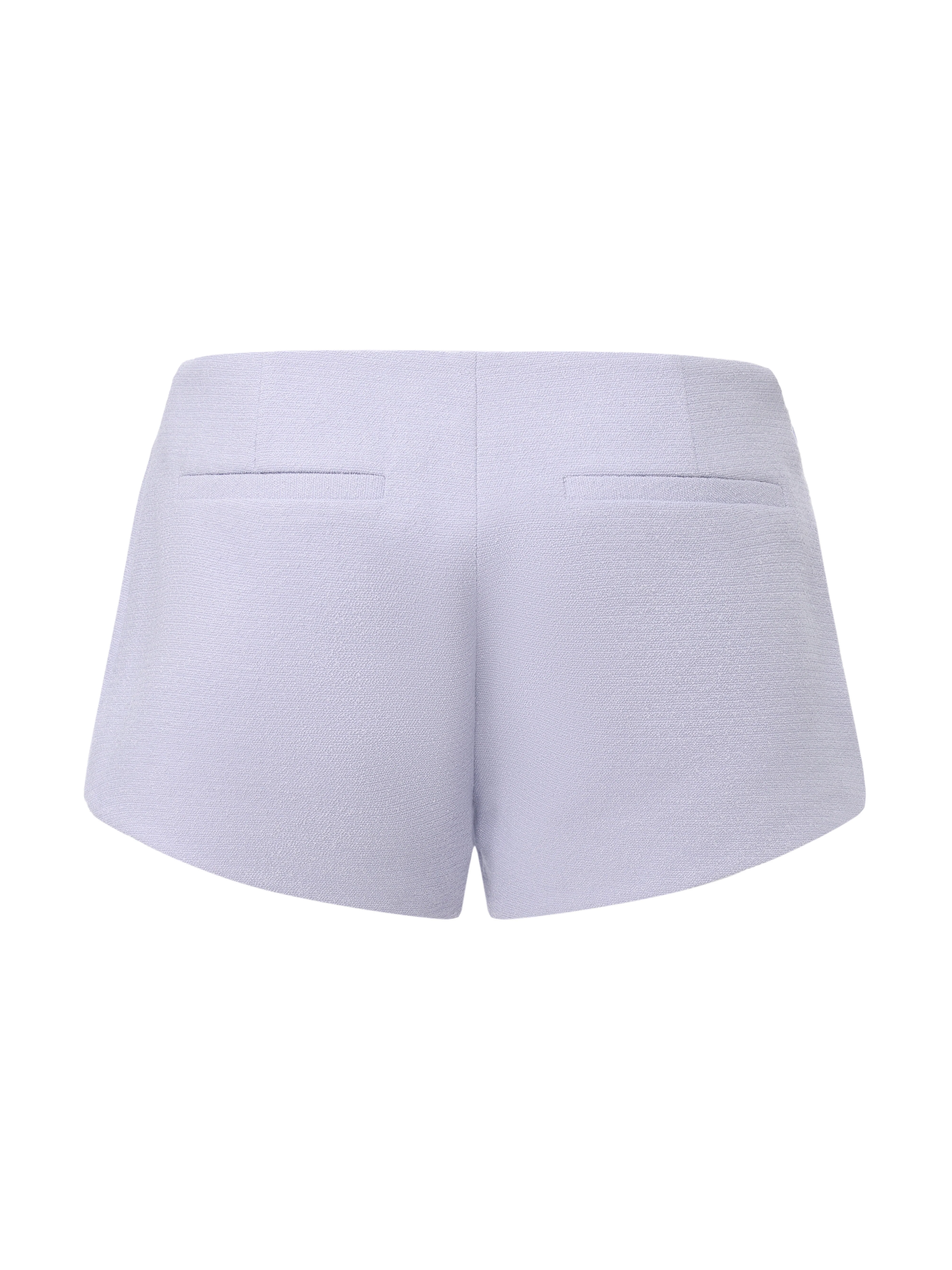Camille Tailored Purple Mid-Rise Shorts - Image 10