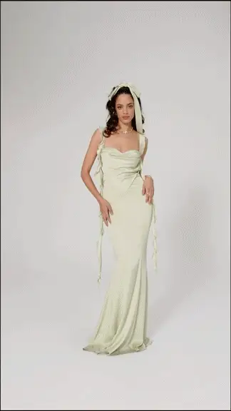 Caroline Dress (Green) - Image 3