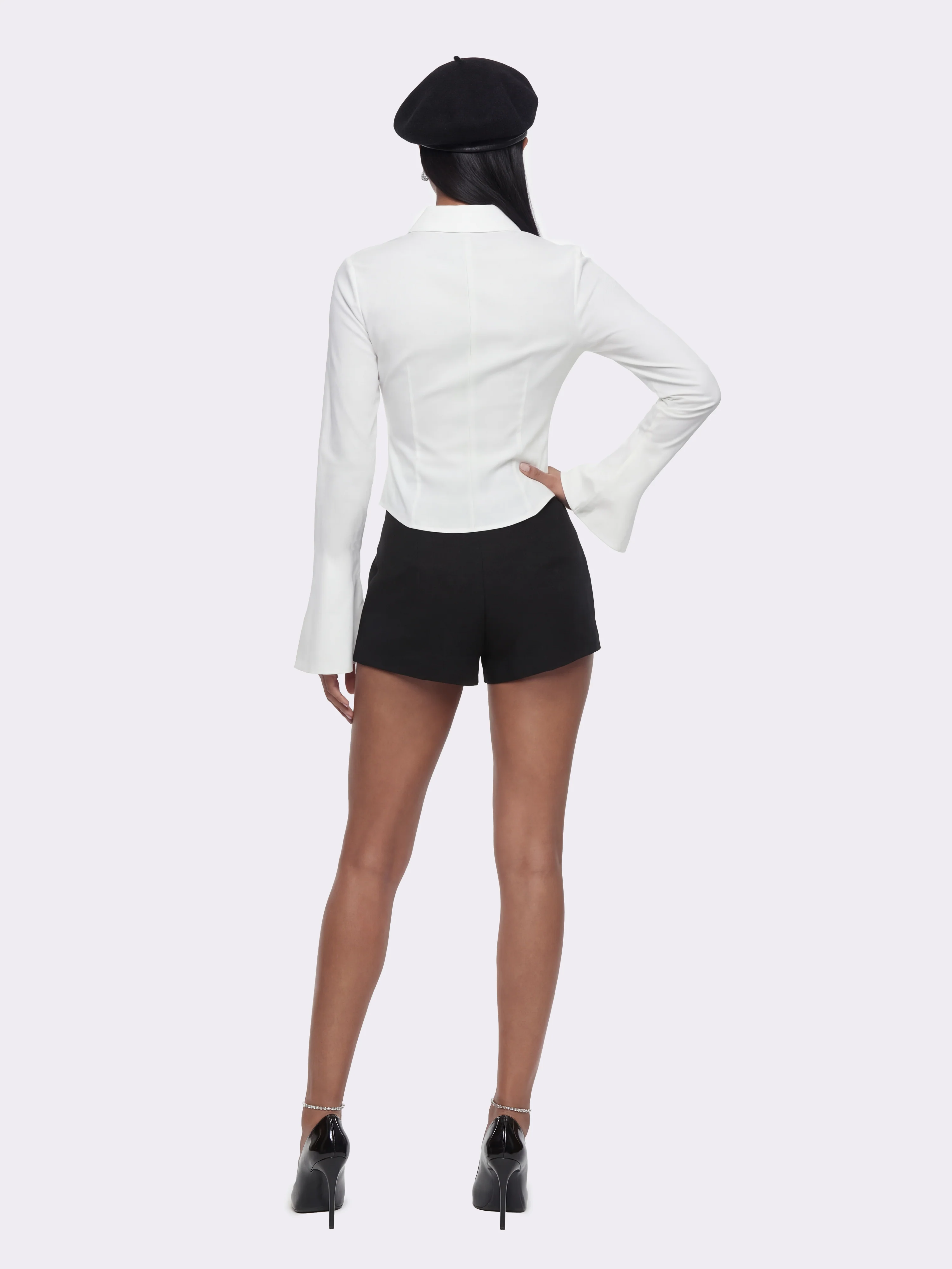 Chantal Bell-Sleeve White Shirt - Image 4