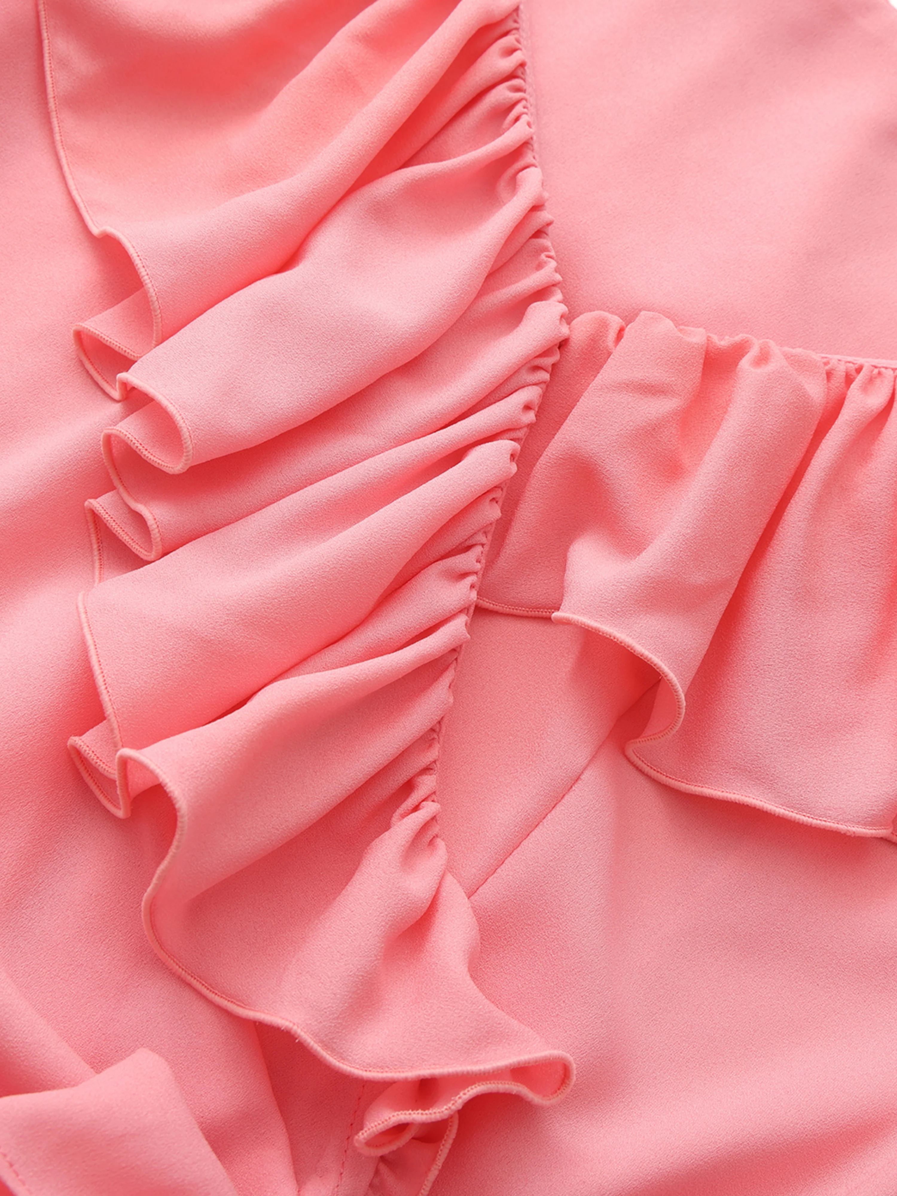 Charlotte Ruffle Pink Dress - Image 9
