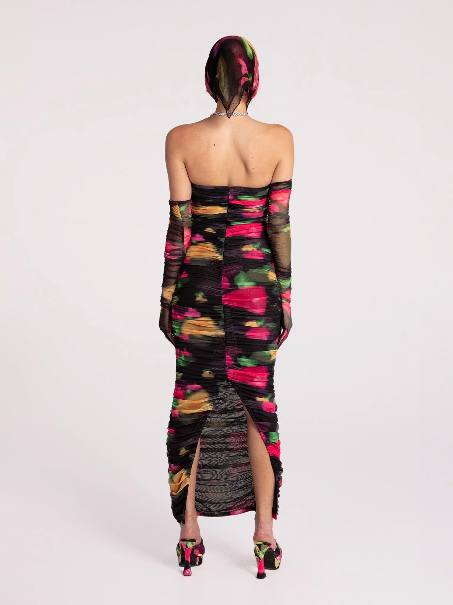 Cordelia Dress With Gloves (Floral) (Final Sale) - Image 5