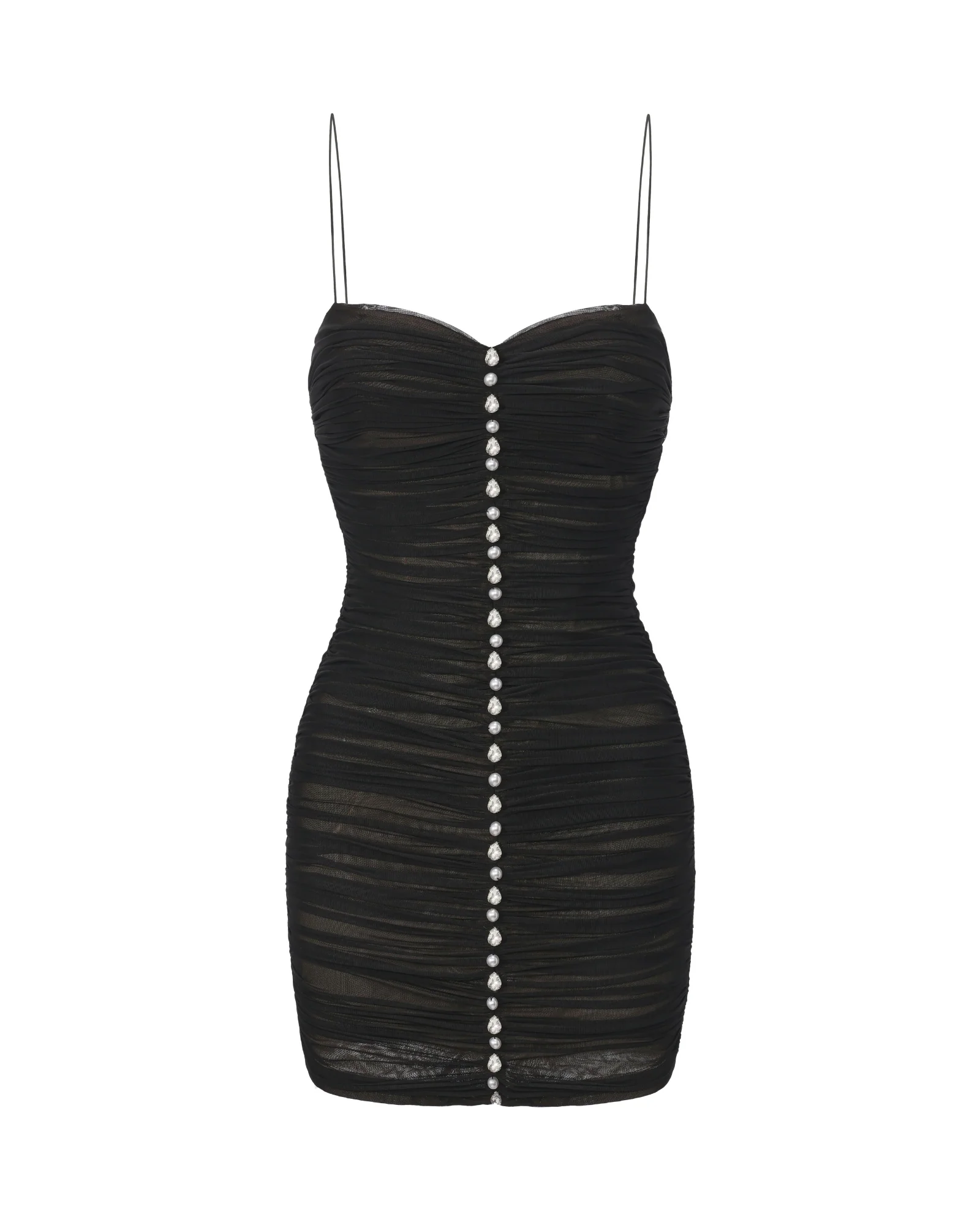 Cristalle Mesh Mini Dress - Image 9