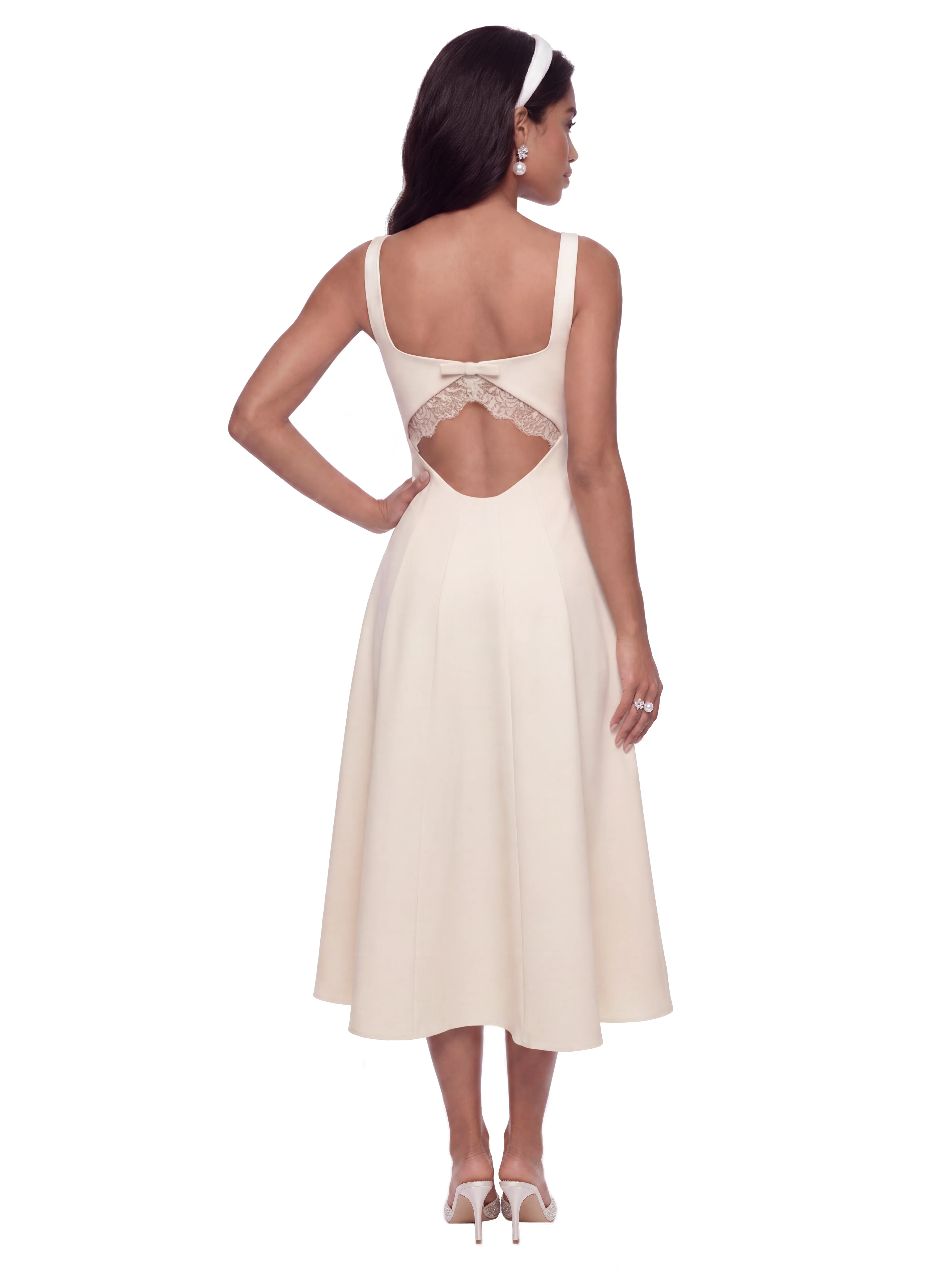 Delilah Cut Out Champagne Dress - Image 7