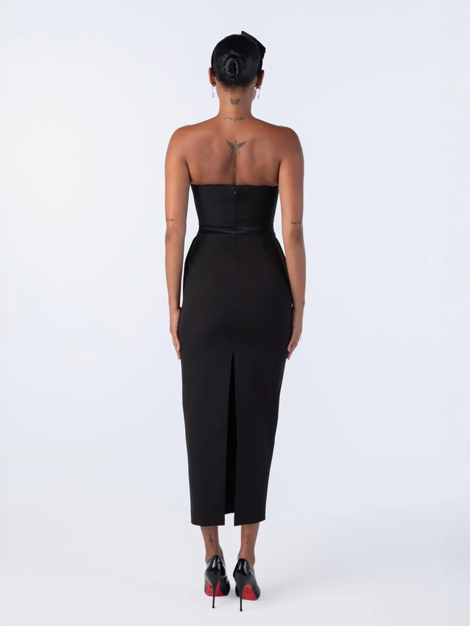 Demi Bow Dress (Black) (Final Sale) - Image 5