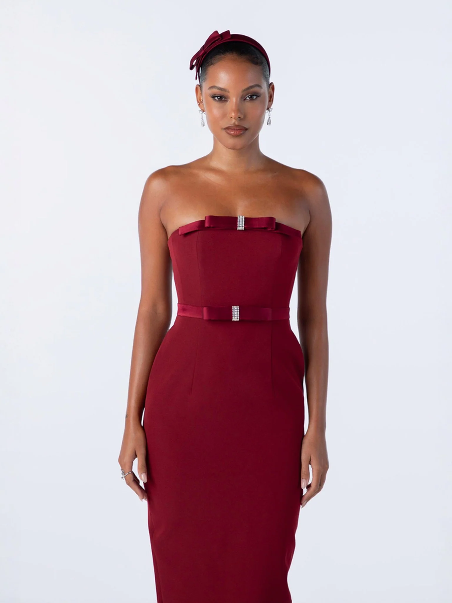 Demi Bow Dress (Red) (Final Sale) - Image 8