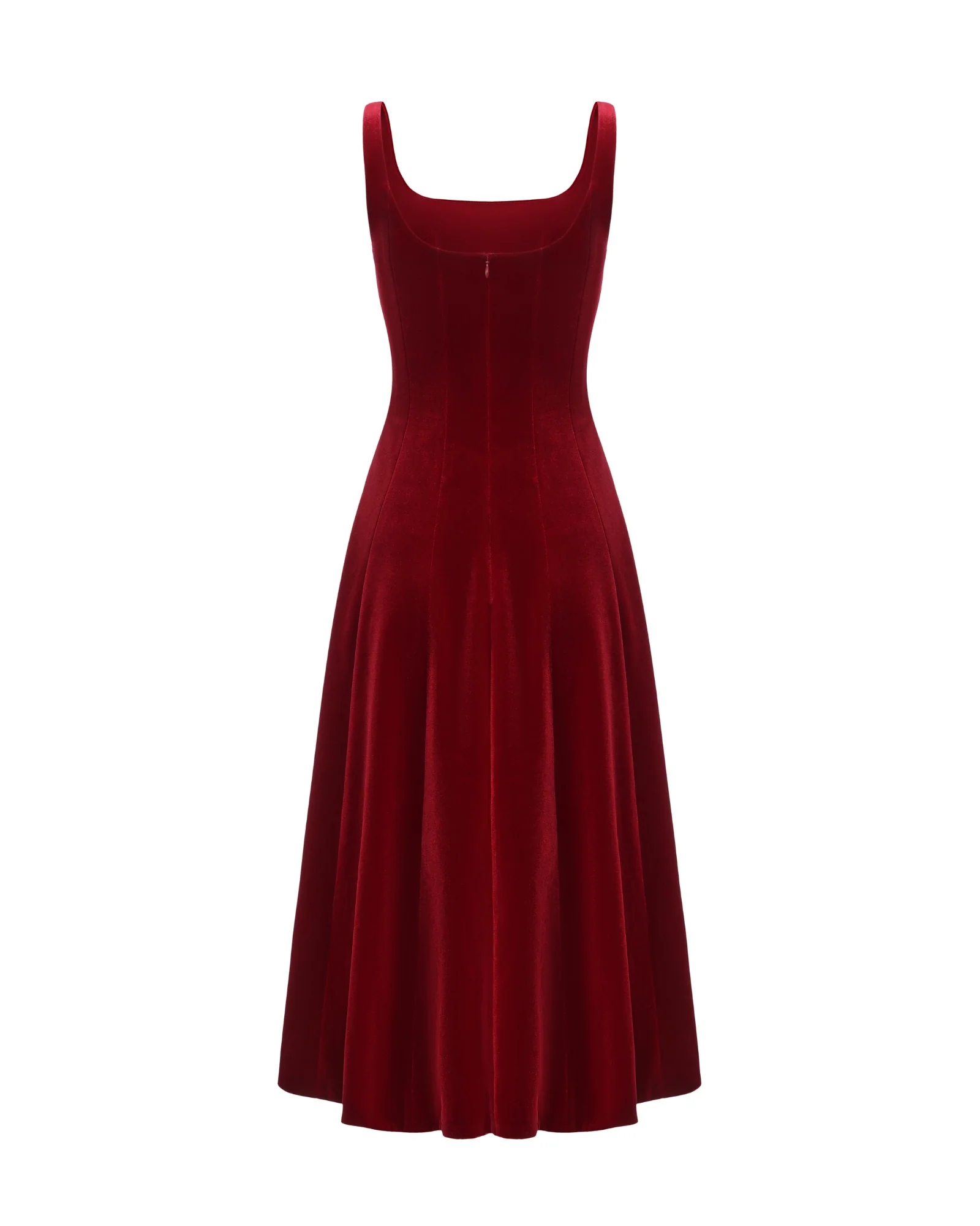 Eleanora Velvet Maxi Dress (Red) - Image 8