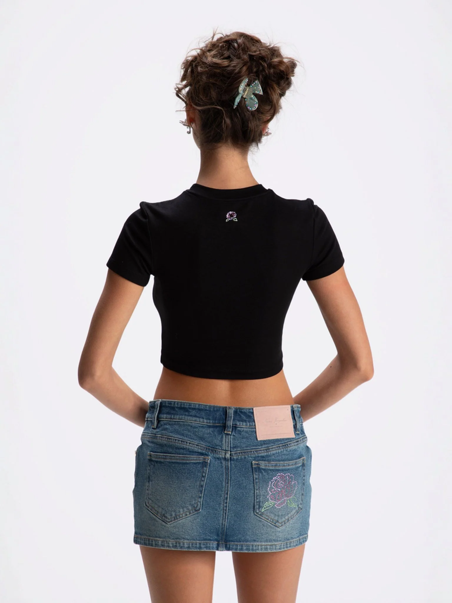 Elle Baby Tee (Black) (Final Sale) - Image 6