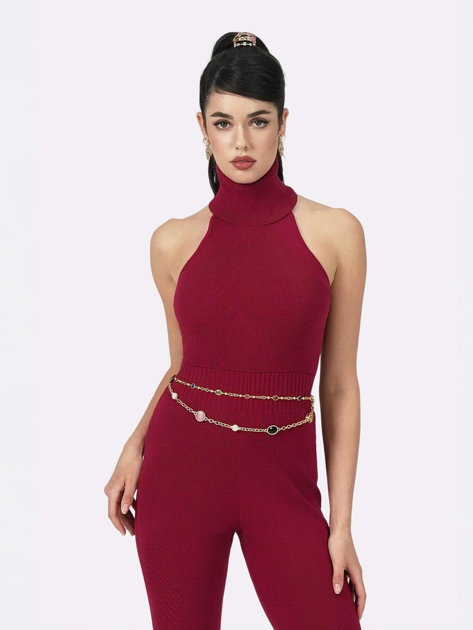 Gwen Jumpsuit (Red) (Final Sale) - Image 5