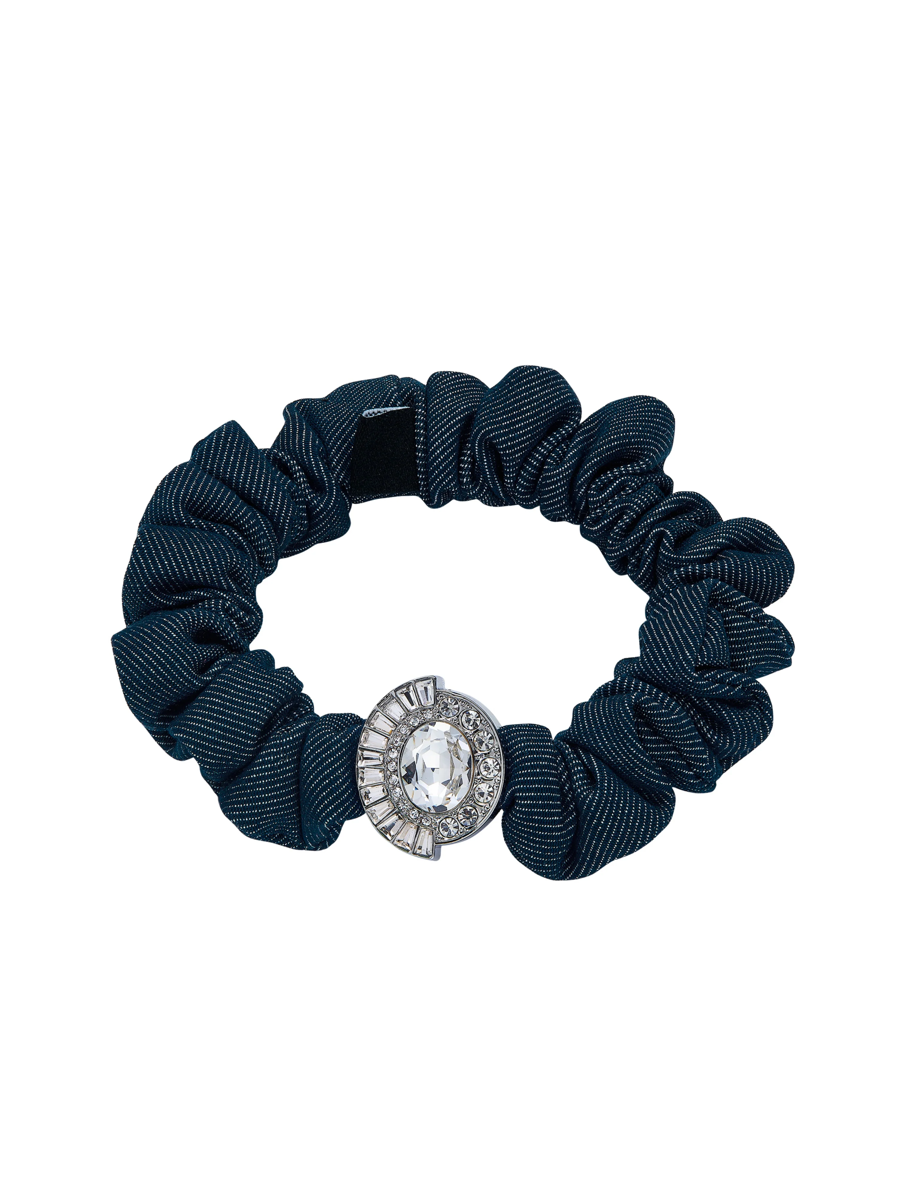 Helene Crystal Denim Scrunchie Set - Image 4