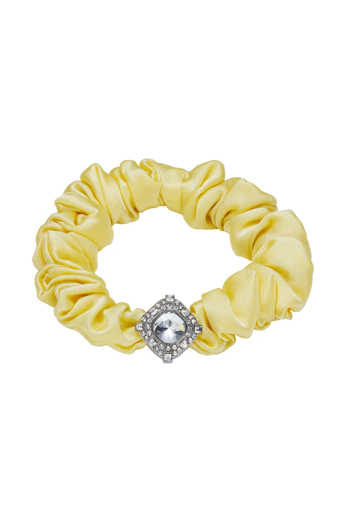 Helene Crystal-Detail Silk Pastel Scrunchie Set - Image 2