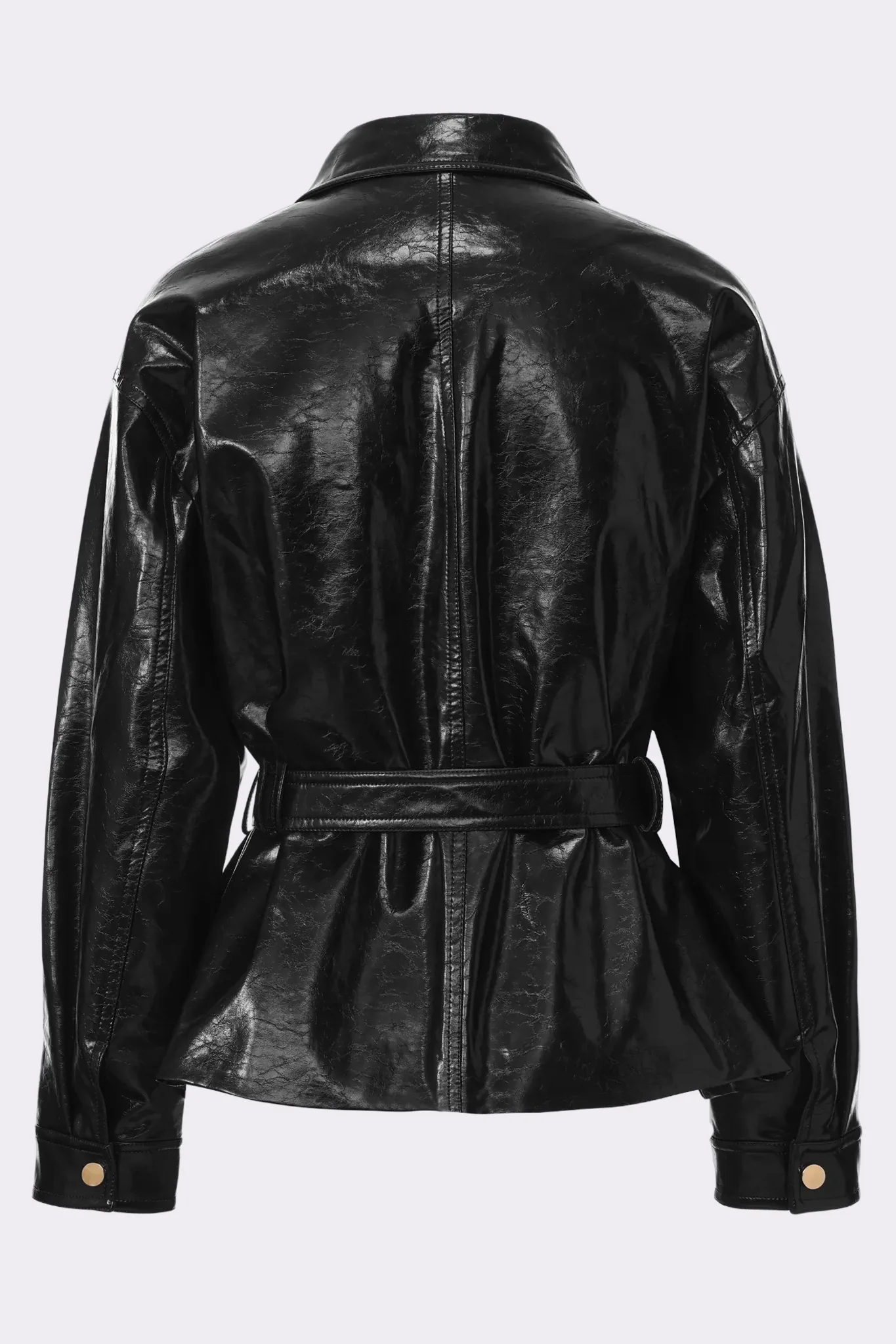 Isabella Vegan Leather Jacket (Black) (Final Sale) - Image 10