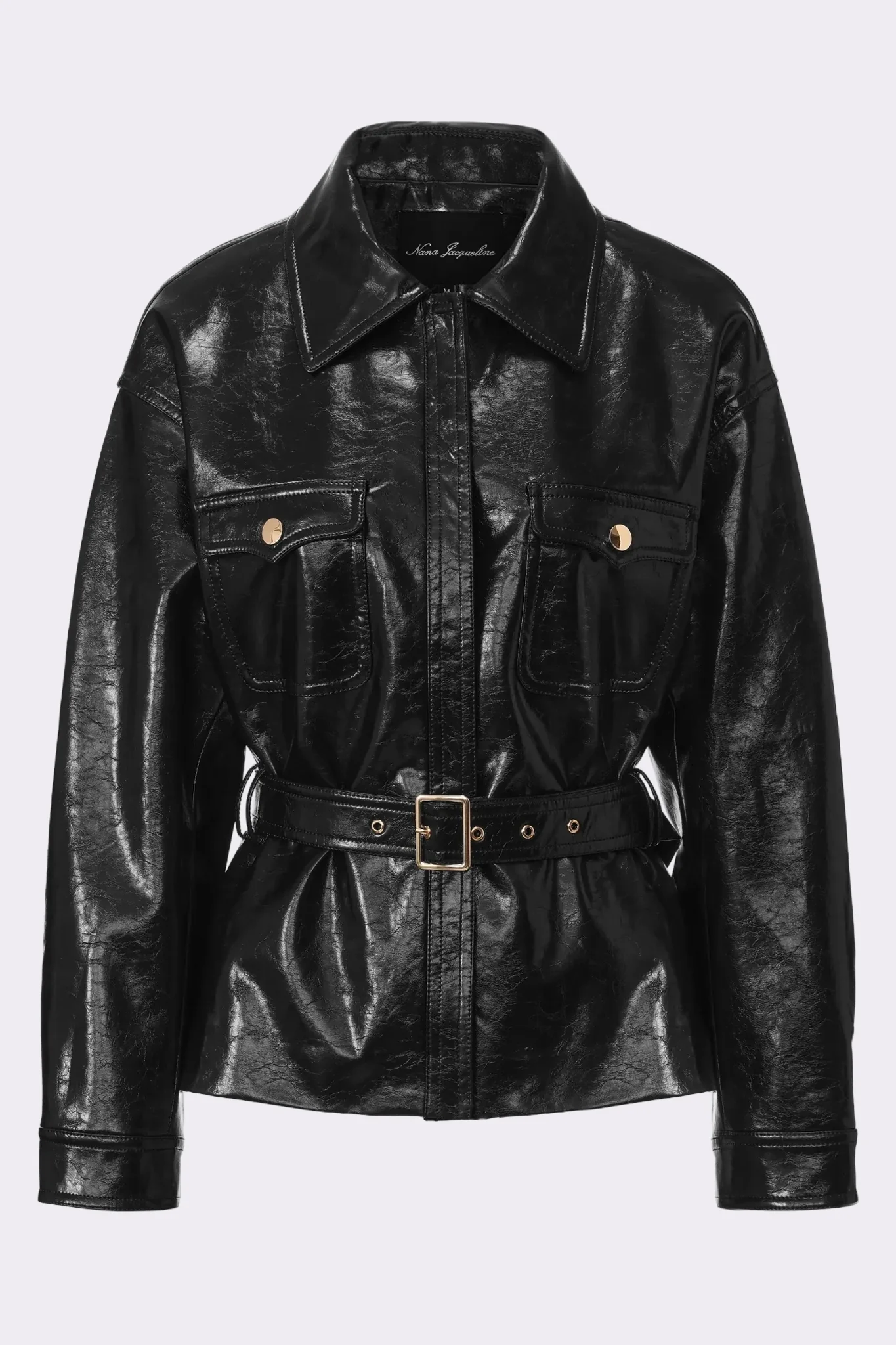 Isabella Vegan Leather Jacket (Black) (Final Sale) - Image 9