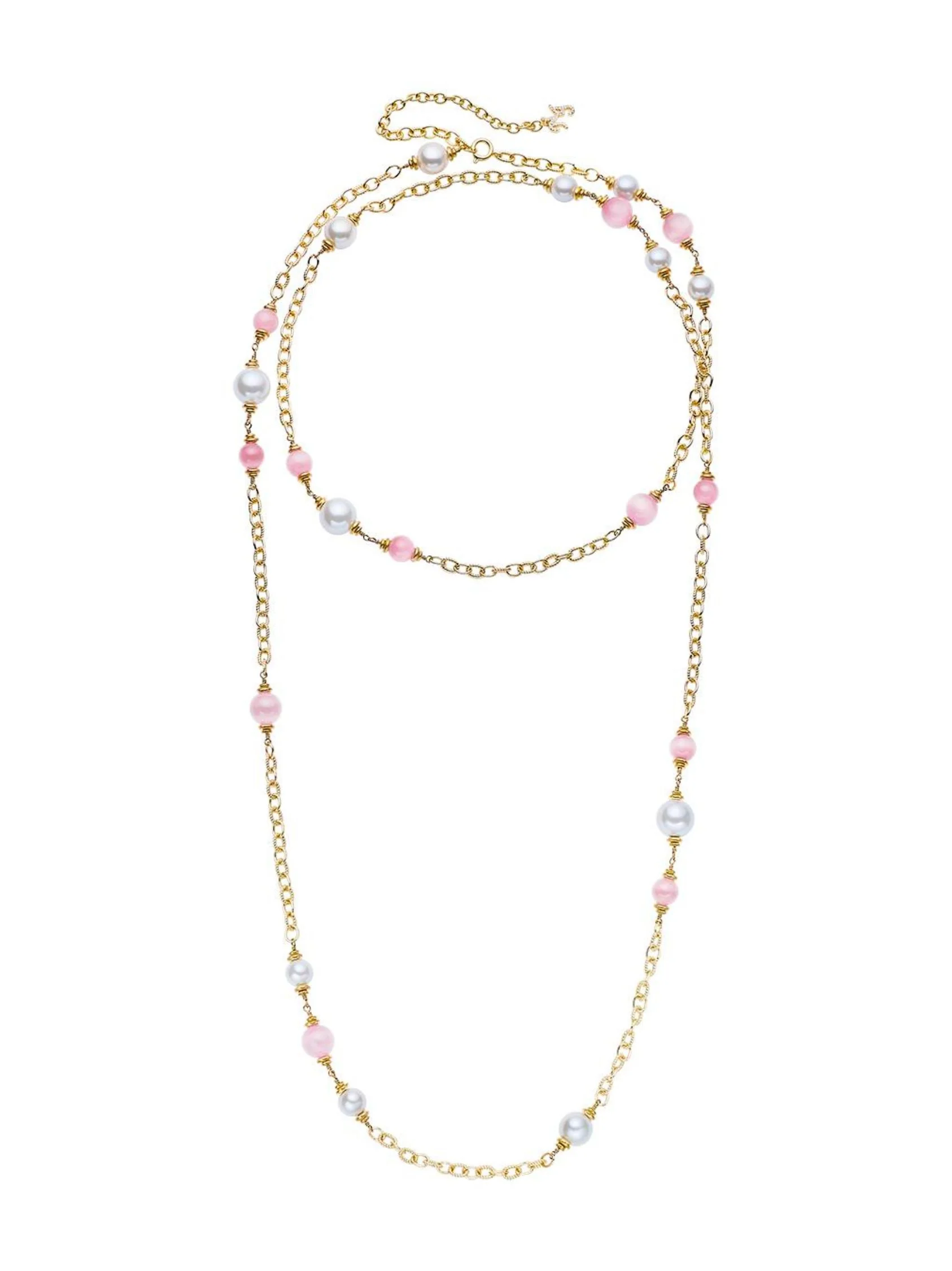 Isabella Pearl Necklace (Pink) (Final Sale)