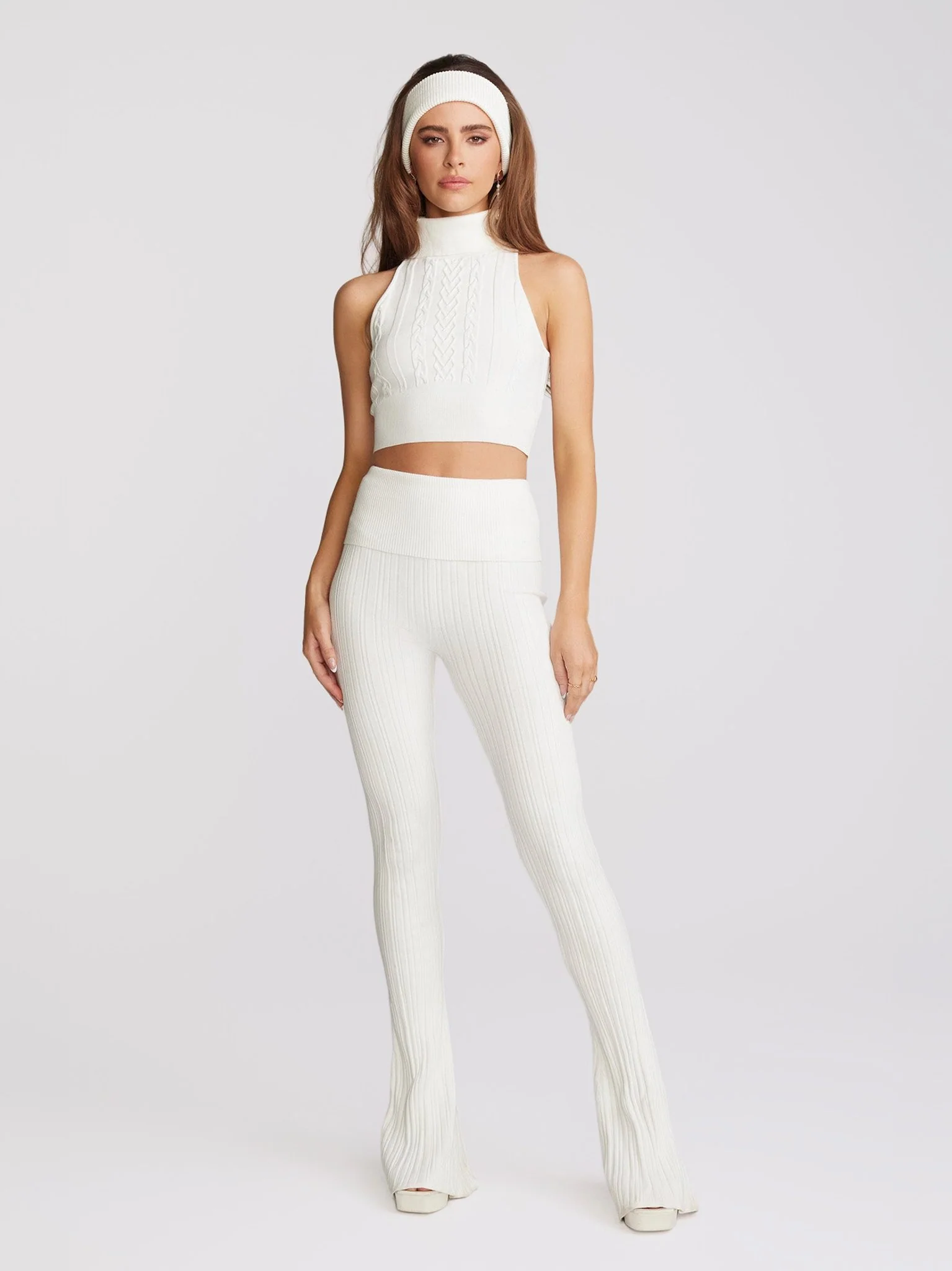 Janelle Knit Pants (White) (Final Sale)