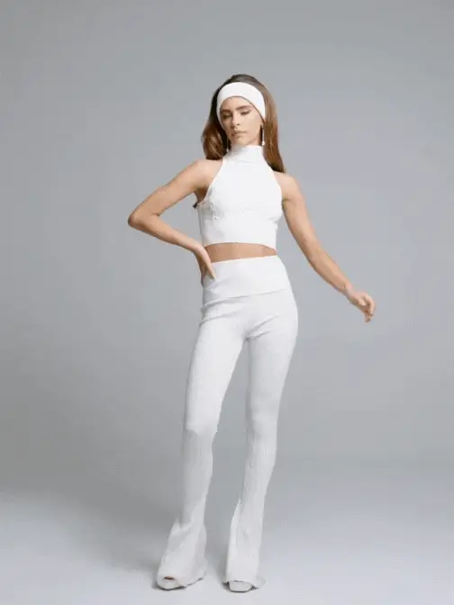 Janelle Knit Pants (White) (Final Sale) - Image 3