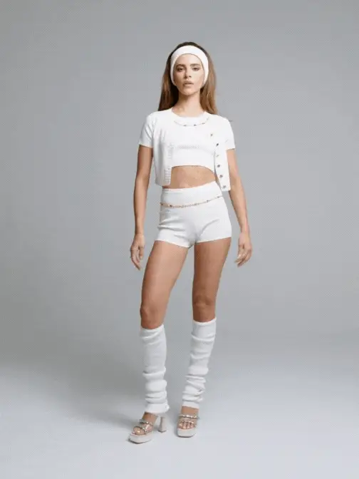 Kennedy Knit Top Set (White) (Final Sale) - Image 3