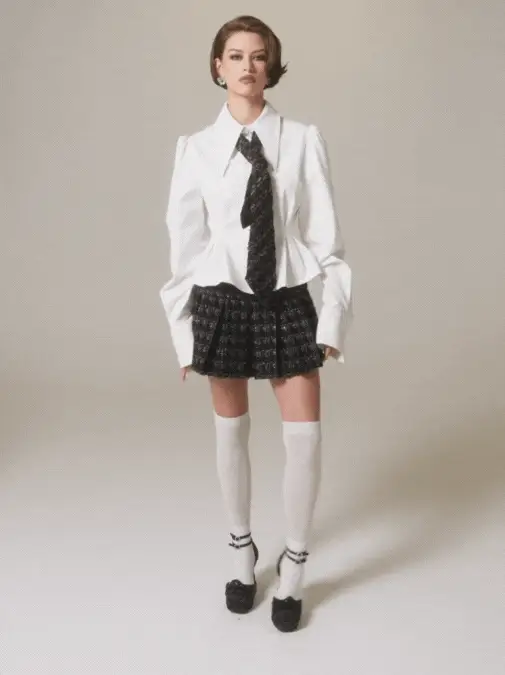 Kensie Top + Tie (Final Sale) - Image 3
