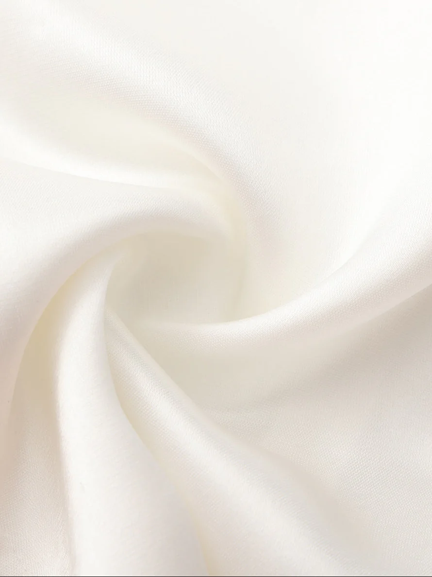 Lily Satin Bow Detail White Top - Image 8