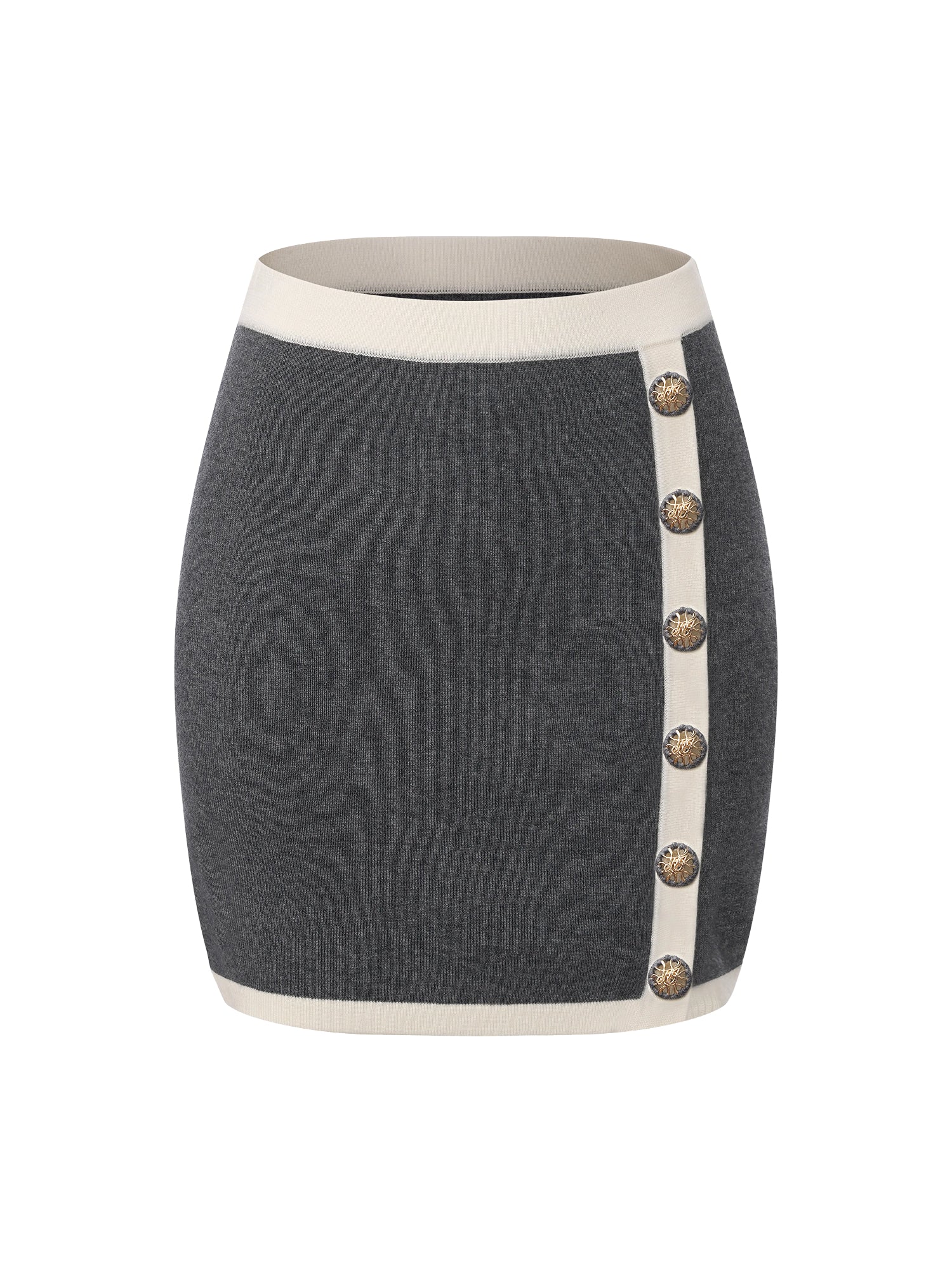 Lisette Contrast-Trim Grey Knit Three-Piece Set - Image 12