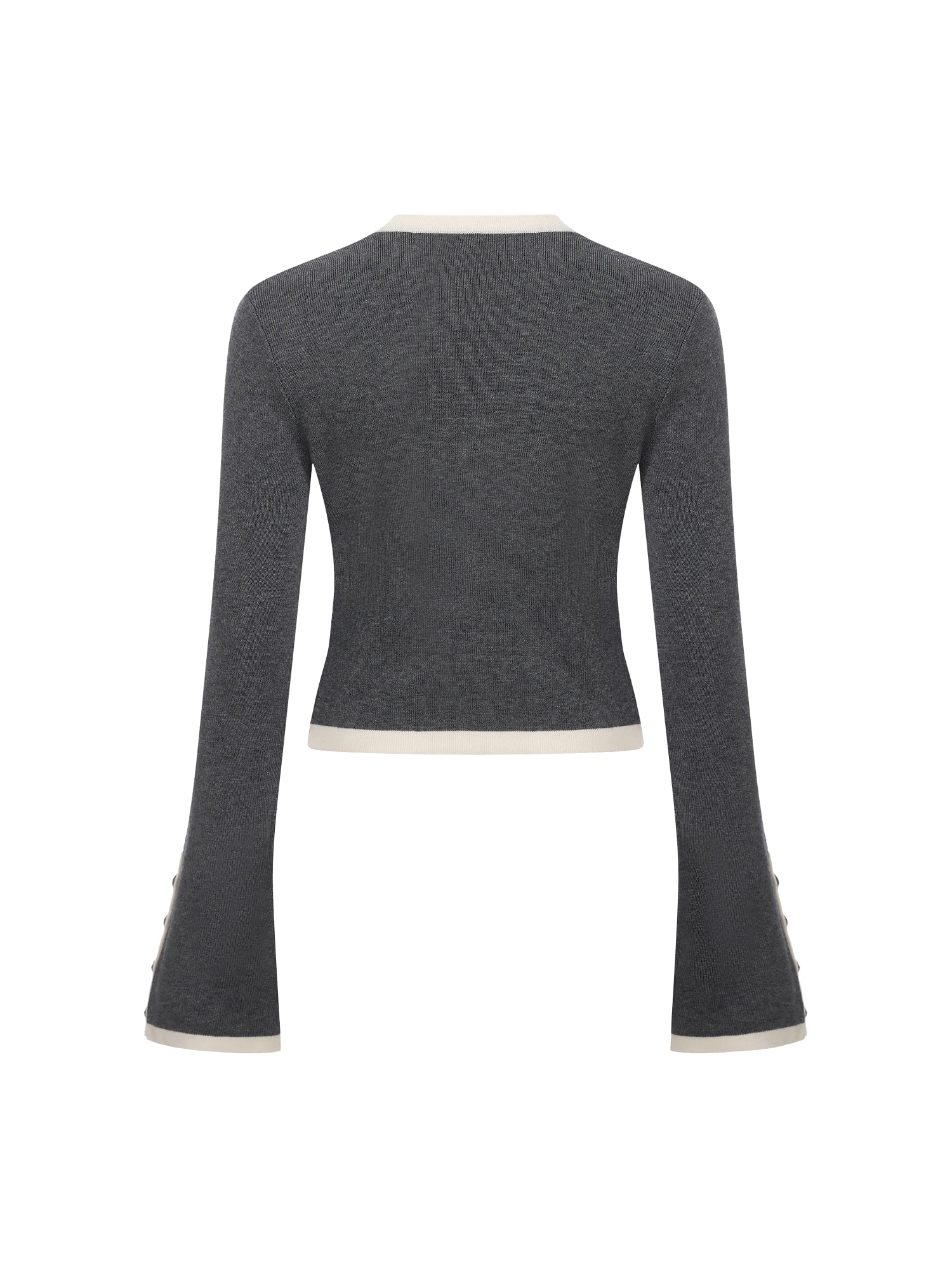 Lisette Contrast-Trim Grey Knit Three-Piece Set - Image 16