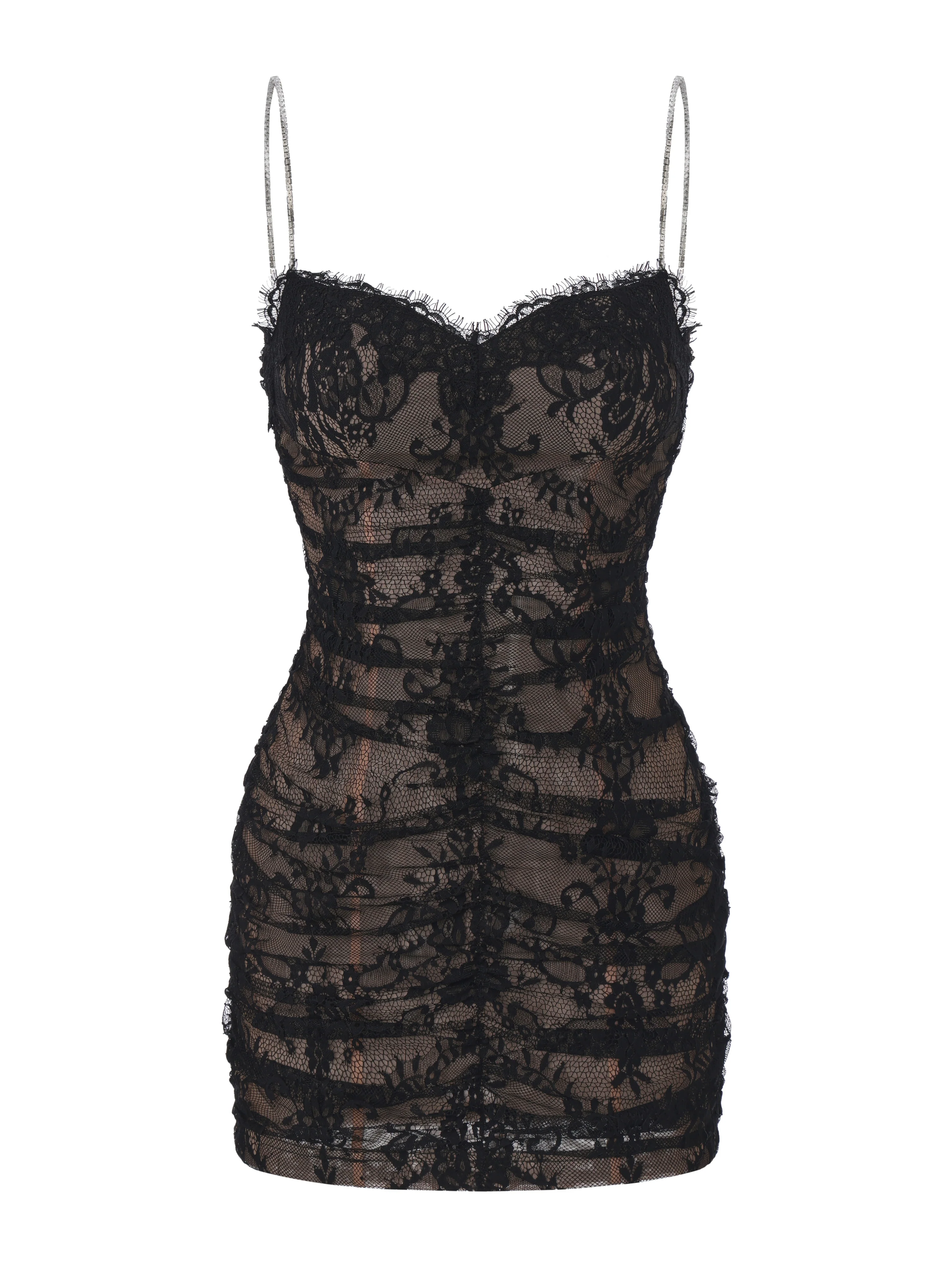 Mara Crystal-Strap Black Dress - Image 14