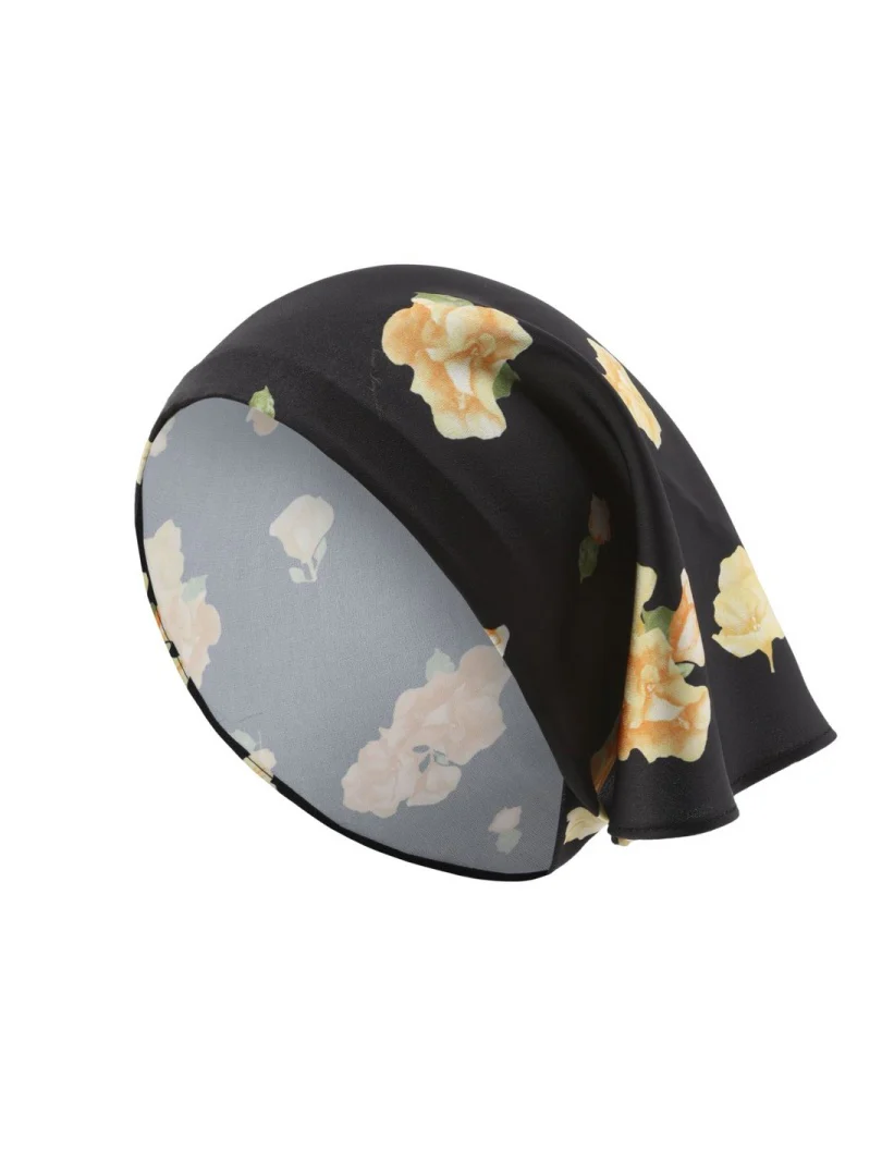 Mara Floral Black Hair Scarf - Image 3
