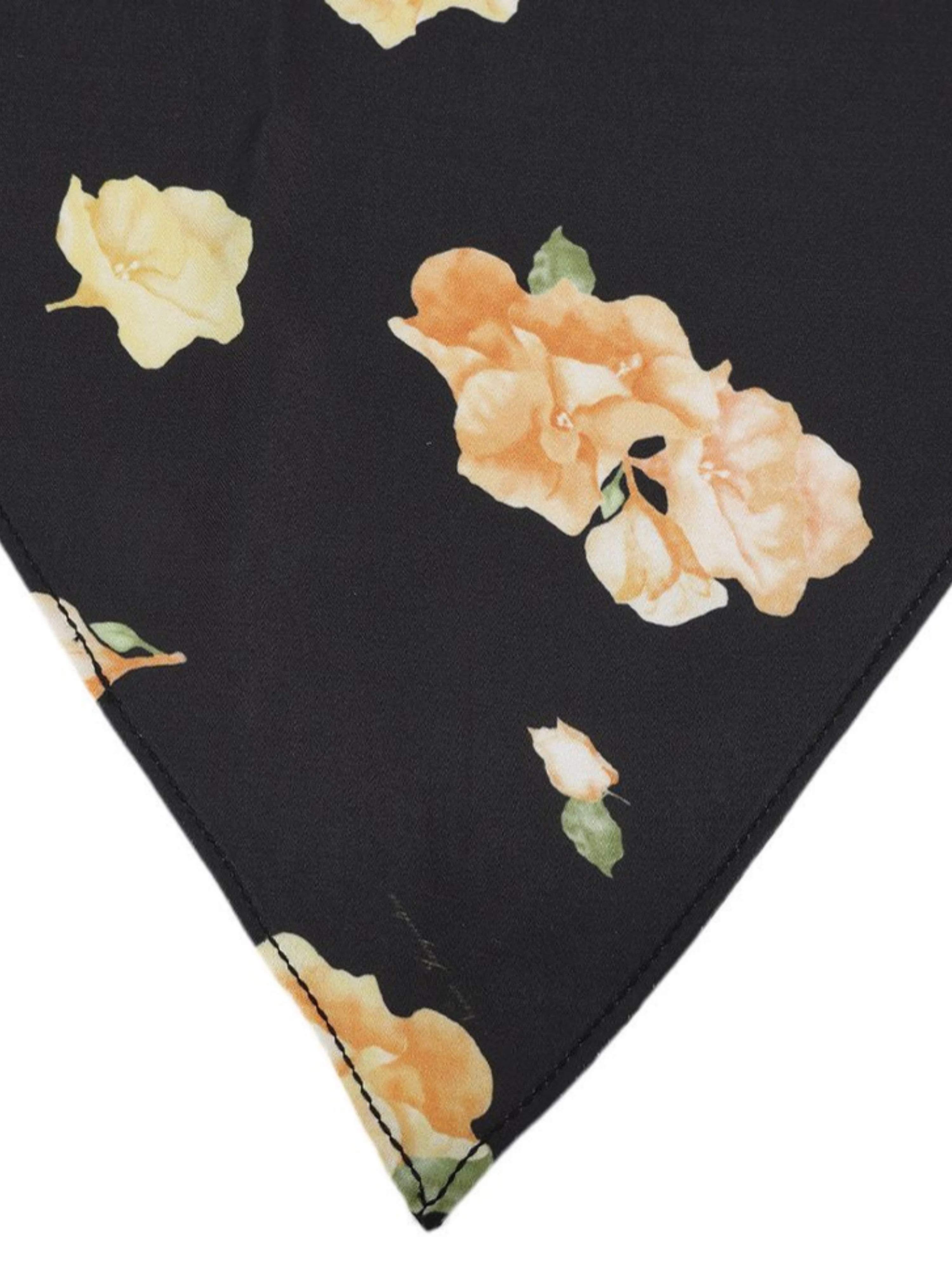 Mara Floral Black Hair Scarf - Image 4