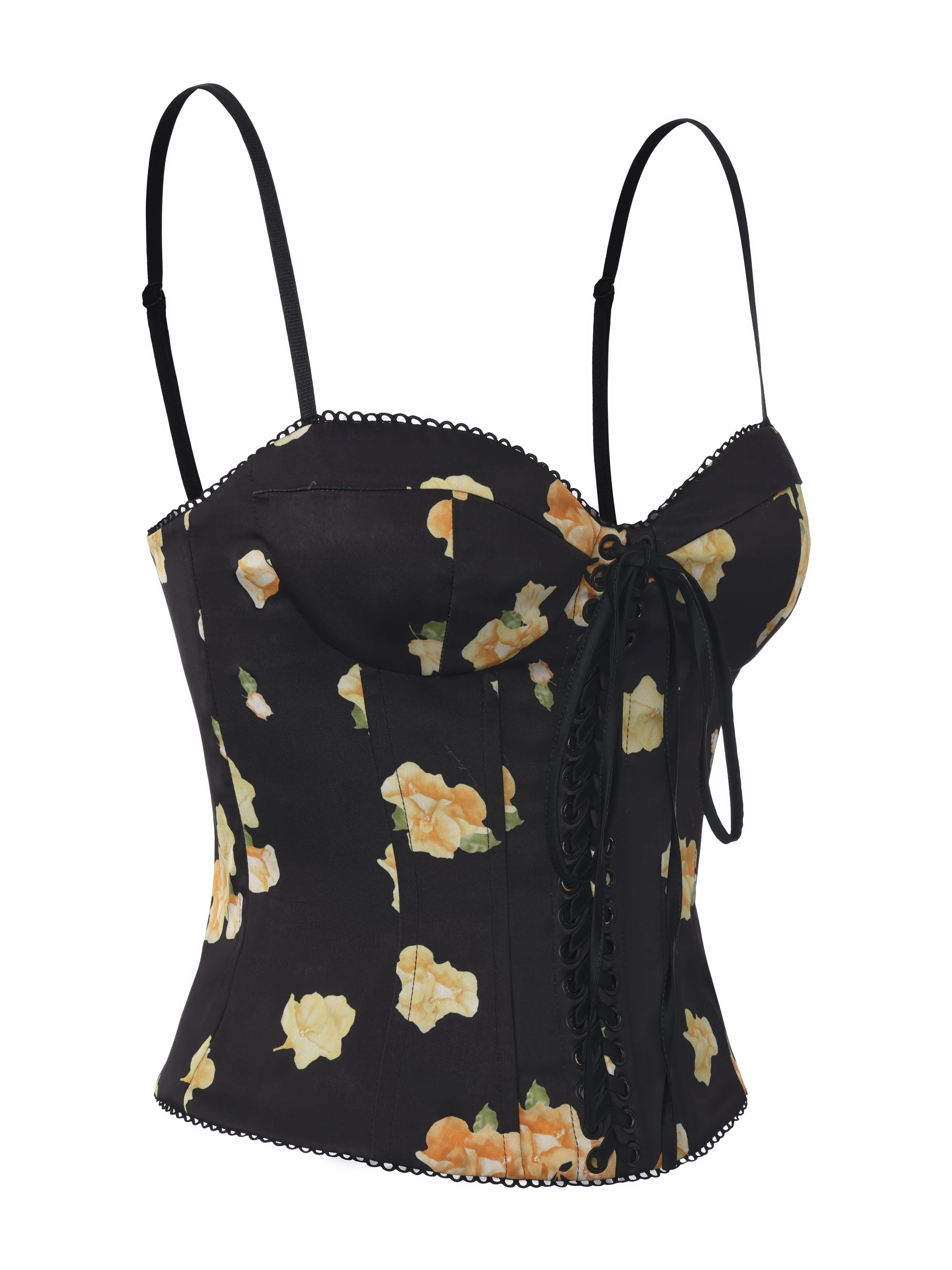 Mila Corset Black Floral Top - Image 11