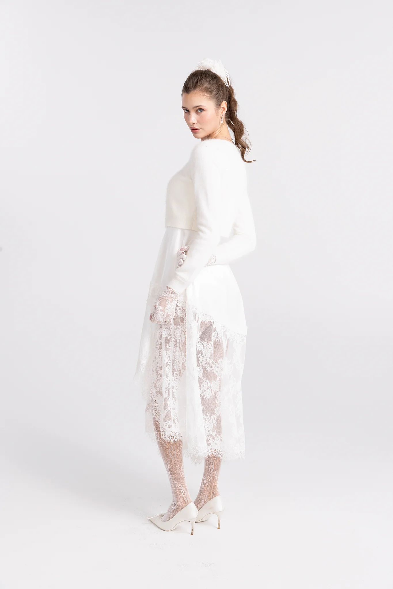 Mirabelle Knitted Cardigan (White) - Image 4