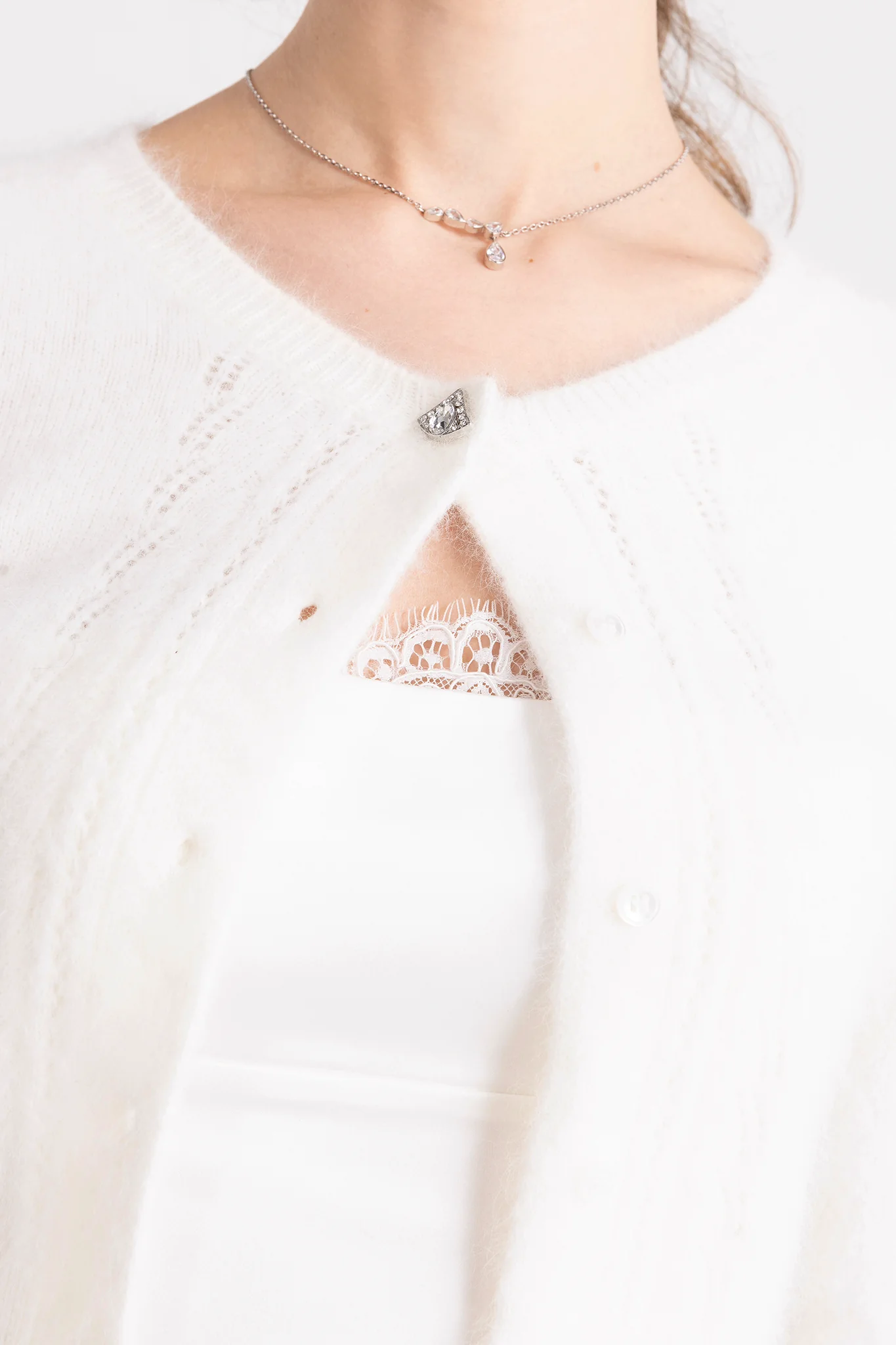 Mirabelle Knitted Cardigan (White) - Image 5