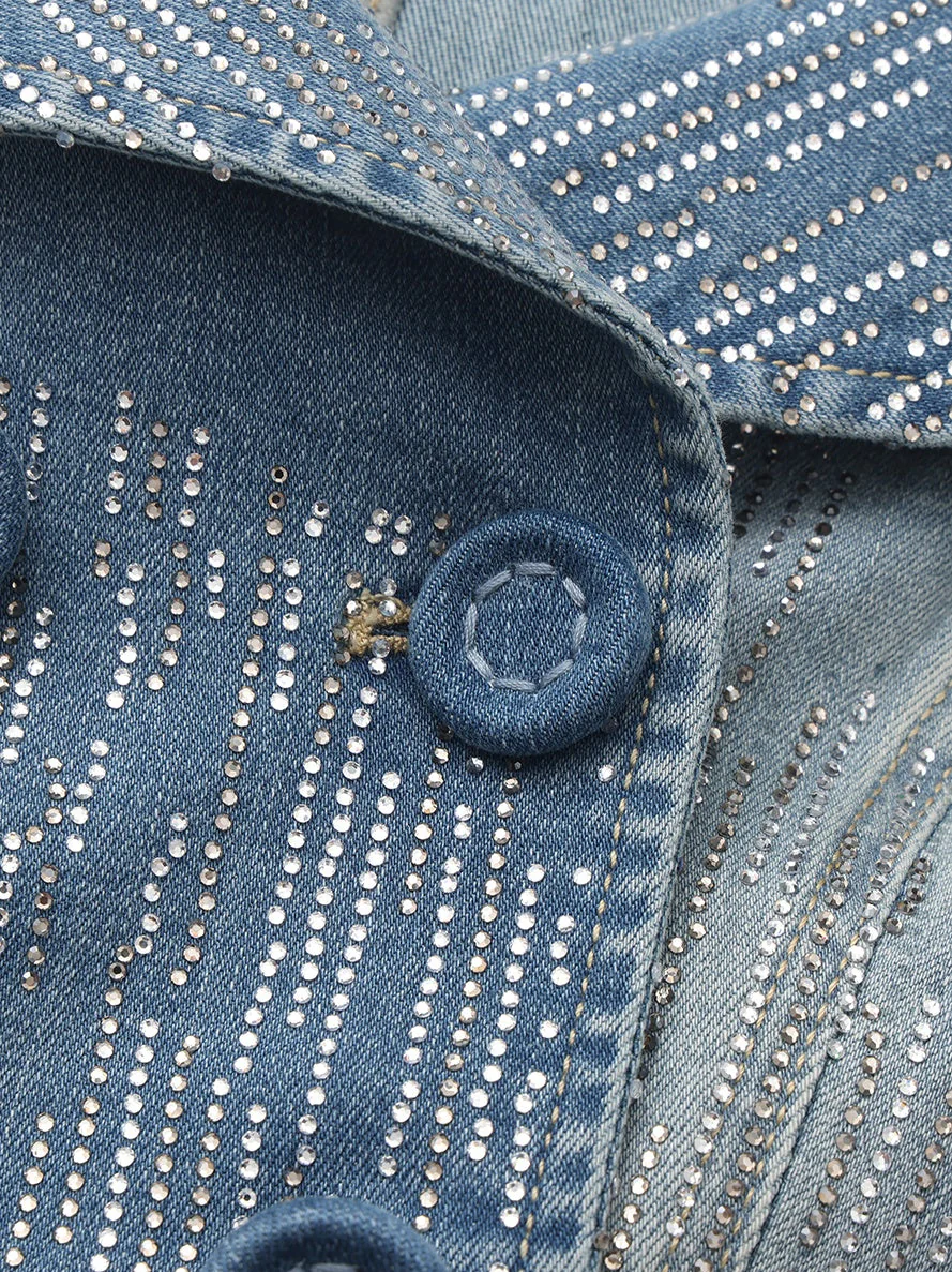 Monique Crystal Blue Denim Top - Image 8