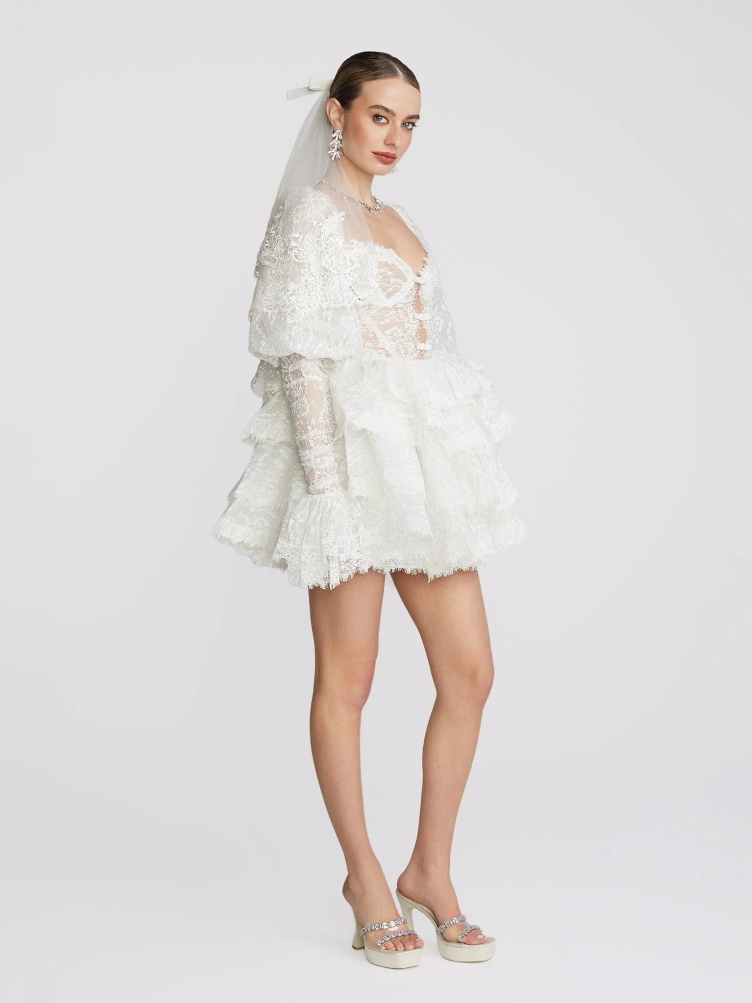 Penelope Lace Dress (White) (Final Sale) - Image 7